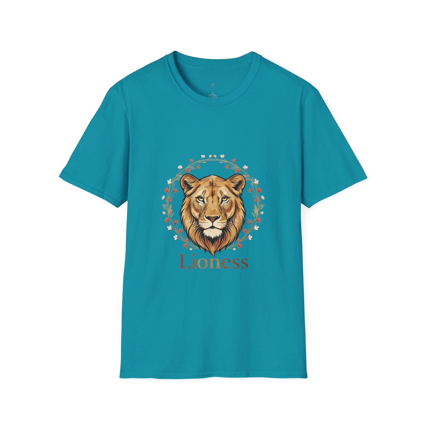 Lioness Floral Tee — Women's Lion Head T-Shirt