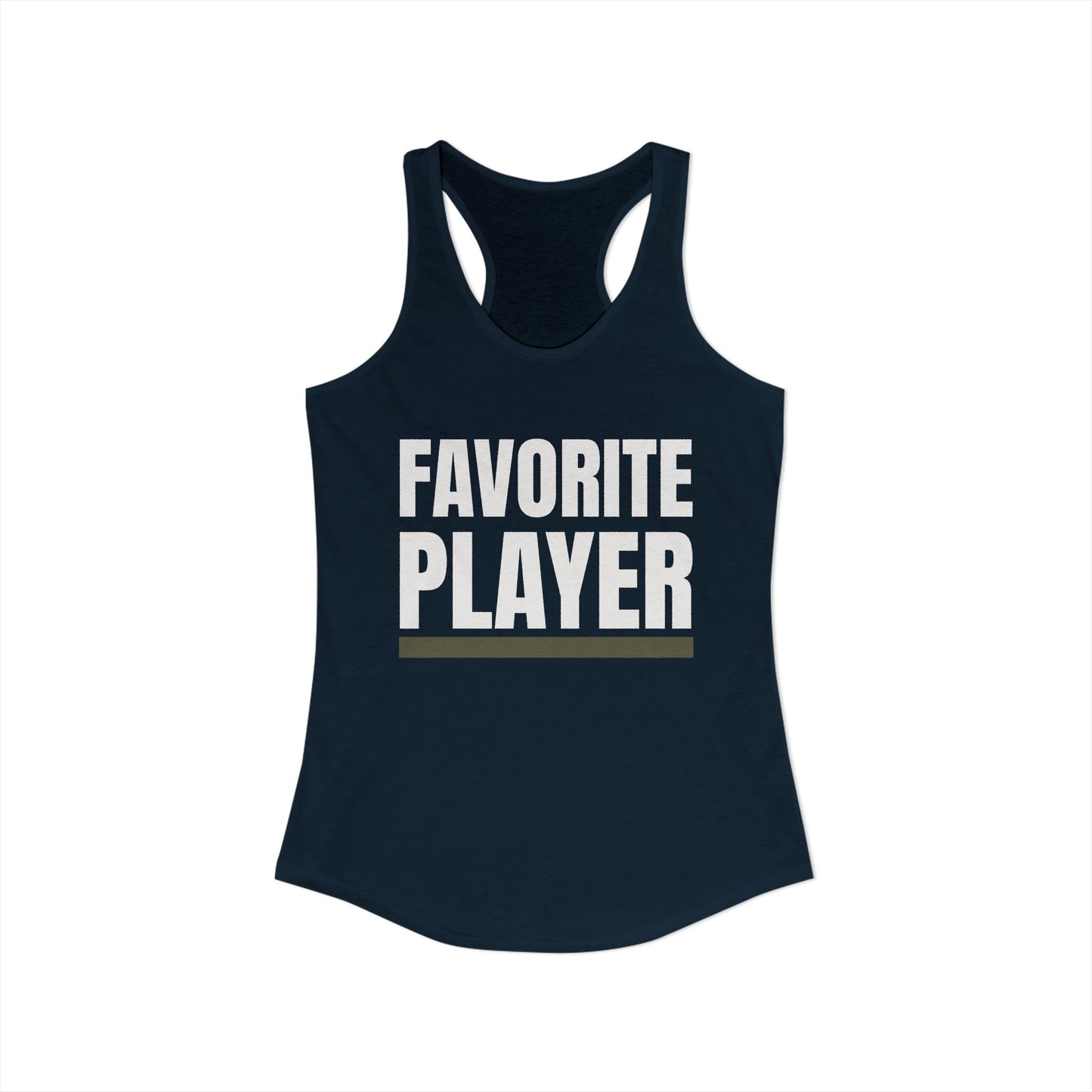 Favorite Player Women's Racerback Tank, Sports Apparel, Workout Top, Gift for Athletes, Summer Fashion, Team Spirit Gear