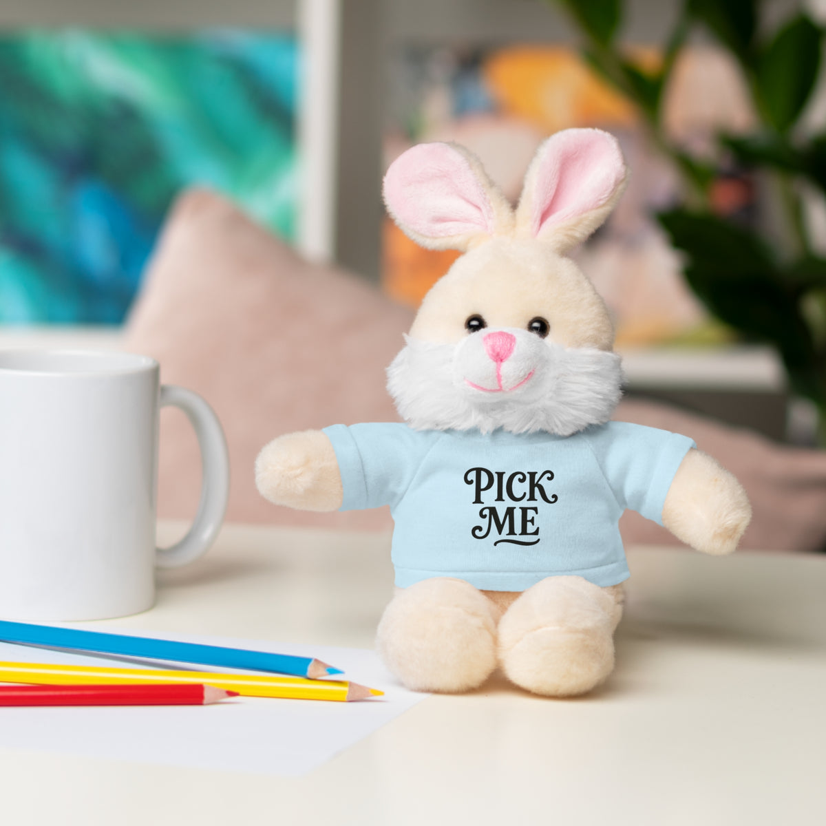 Pick Me Plush Bear with Tee — Cute Stuffed Animal Gift