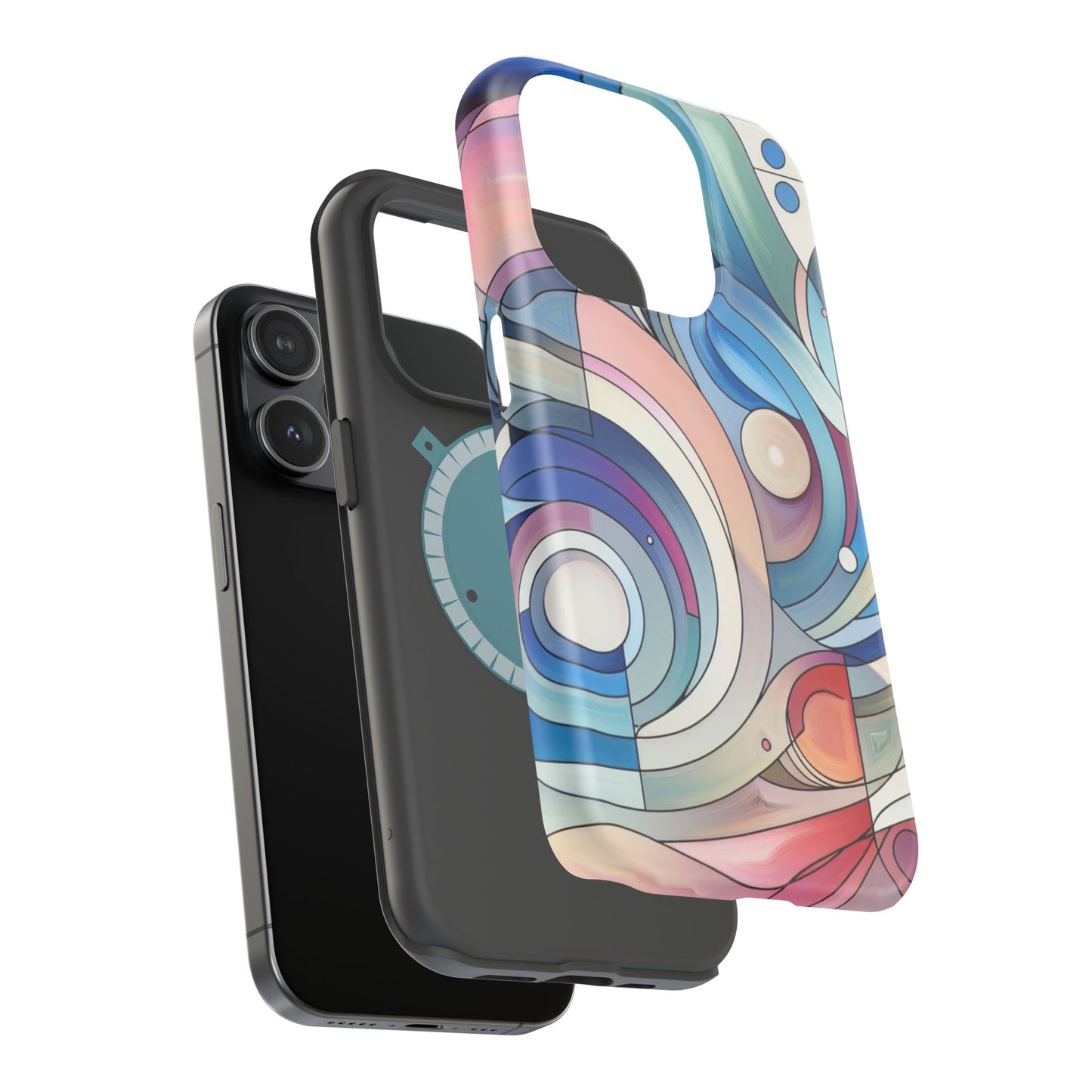 Artistic Magnetic Phone Case | Abstract Colorful Design, Unique Gift for Artists, Stylish Protection, Holiday Essentials, Phone Accessory