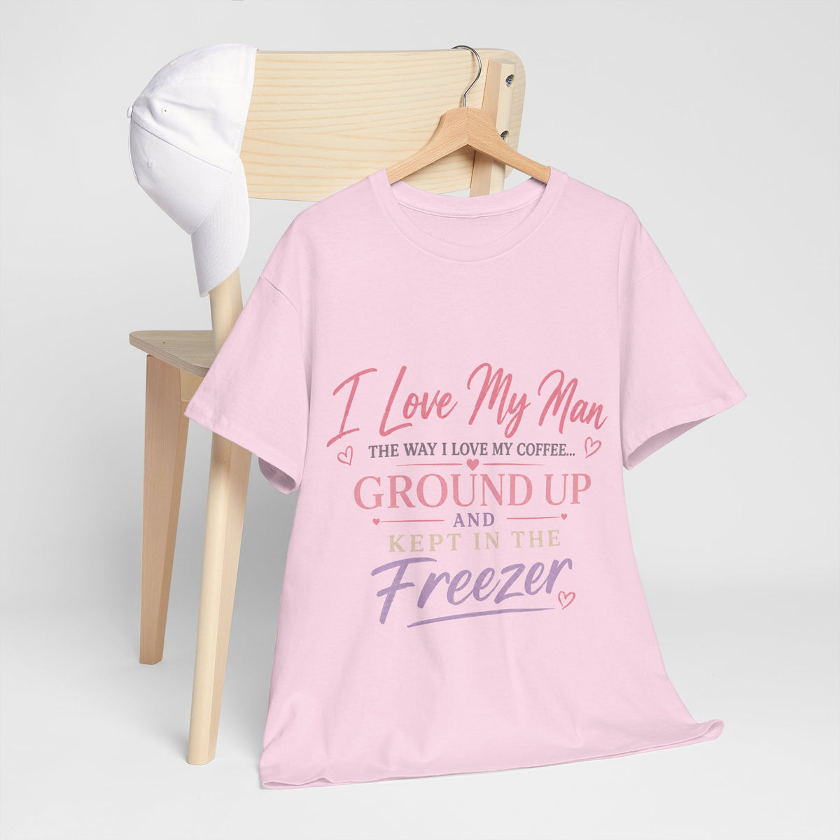 Funny 'I Love My Man Like My Coffee - Ground Up & Kept in the Freezer' Tee