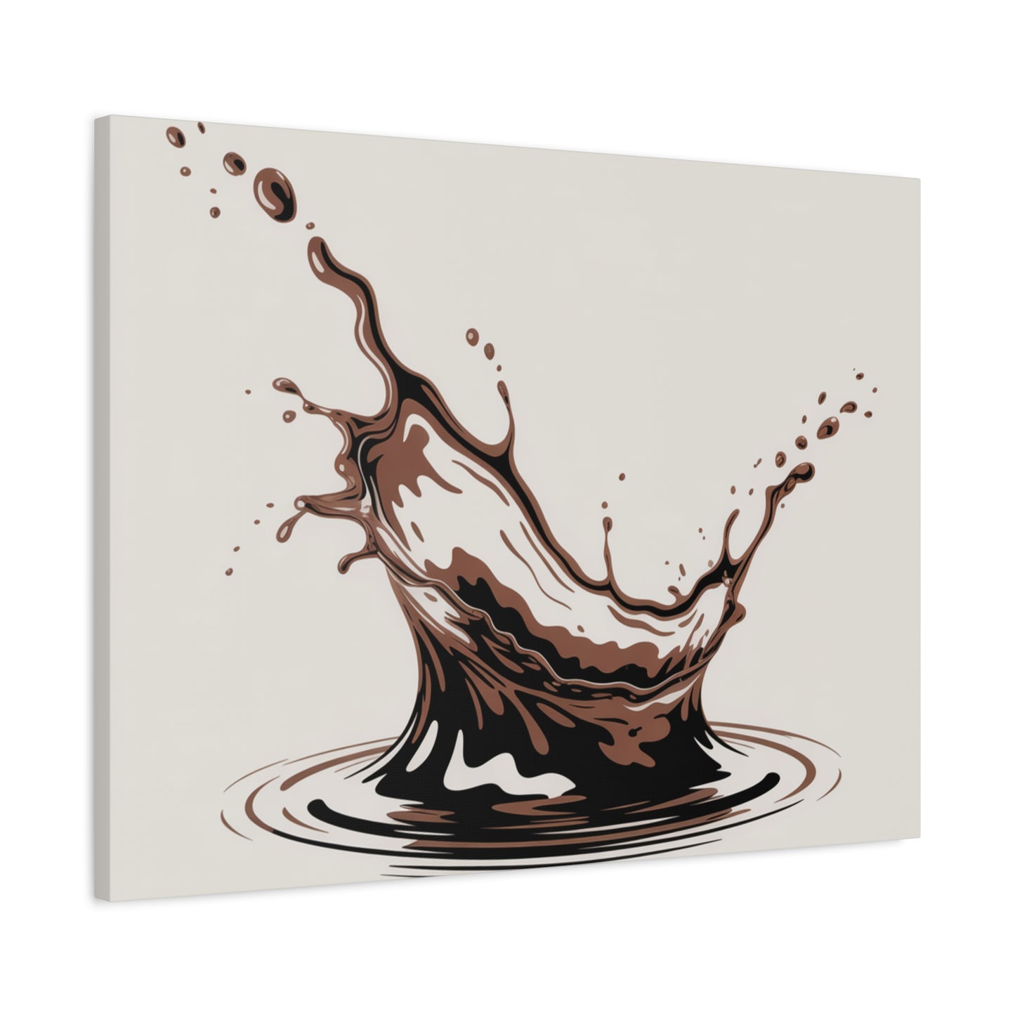 Chocolate Splash Matte Canvas Wall Art – Modern Kitchen Decor