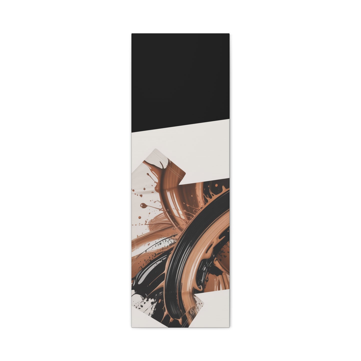 Abstract Brown Swirl Matte Canvas Wall Art (Stretched 1.25")