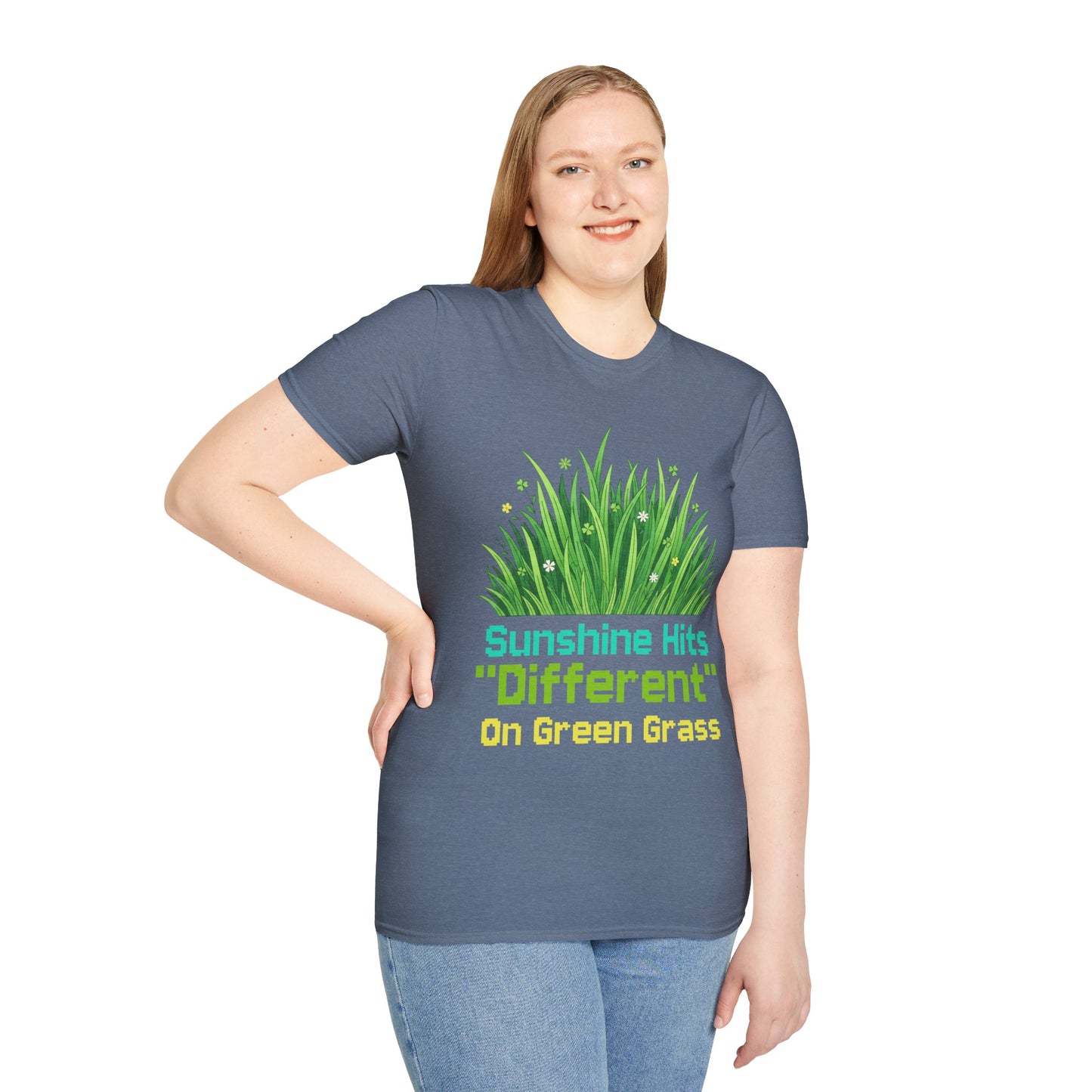 Sunshine Hits "Different" On Green Grass T-Shirt