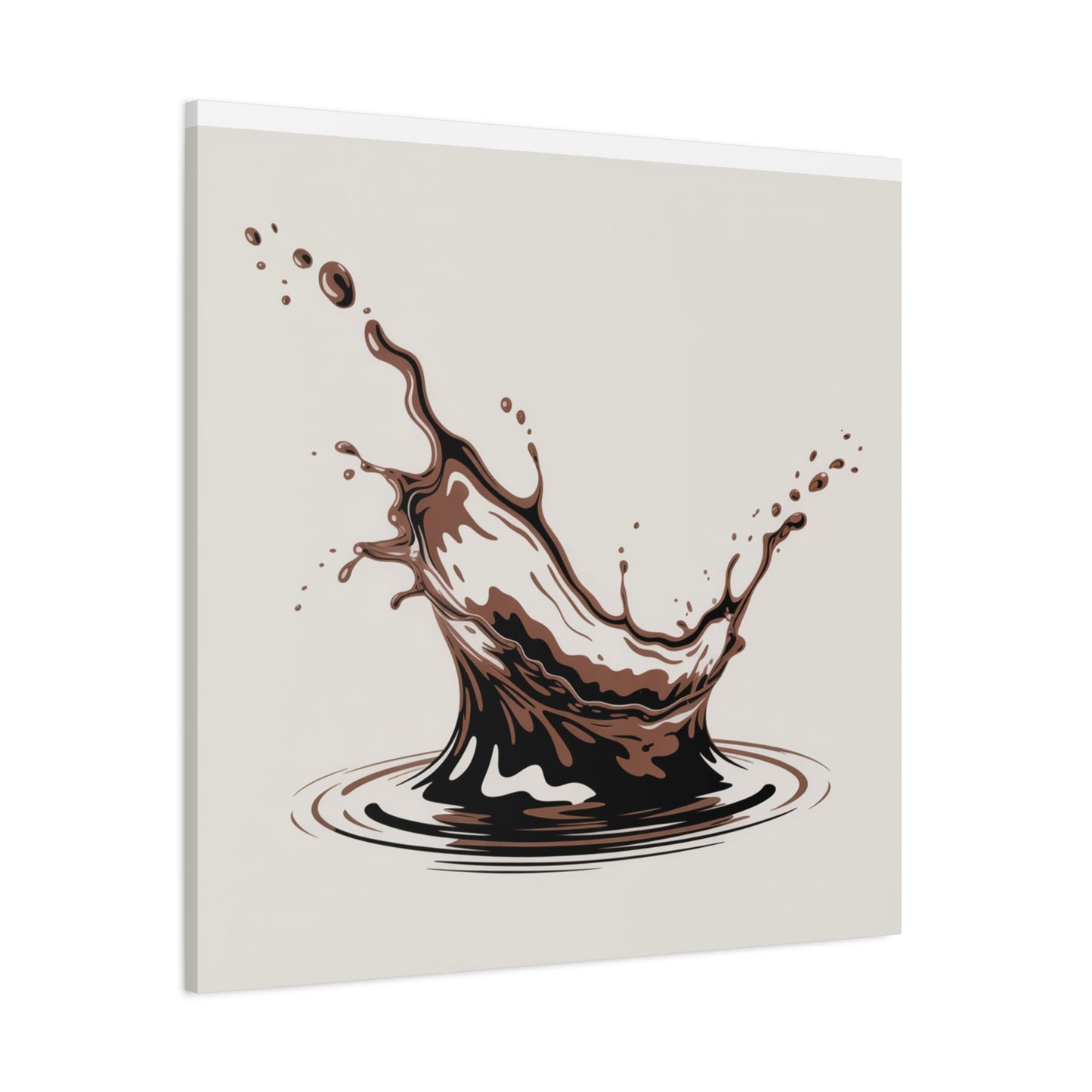 Chocolate Splash Matte Canvas Wall Art – Modern Kitchen Decor