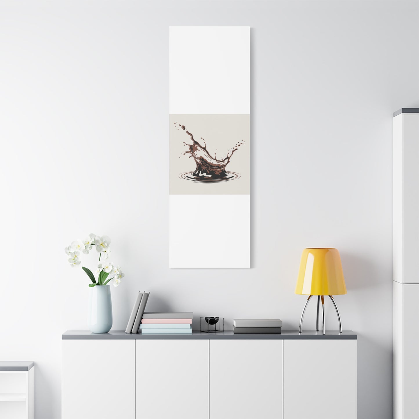 Chocolate Splash Matte Canvas Wall Art – Modern Kitchen Decor