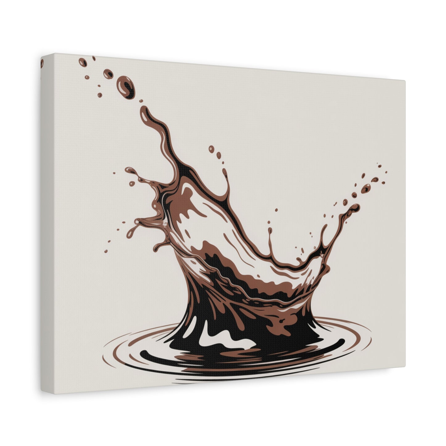 Chocolate Splash Matte Canvas Wall Art – Modern Kitchen Decor