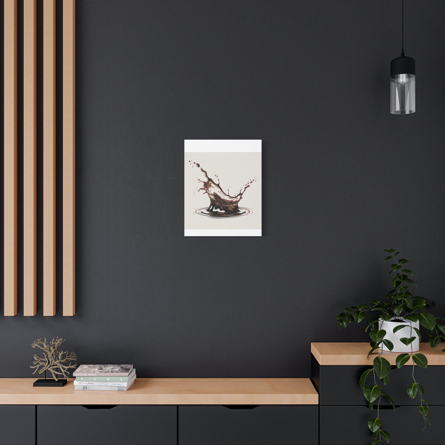 Chocolate Splash Matte Canvas Wall Art – Modern Kitchen Decor