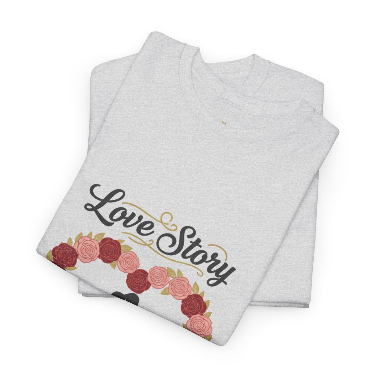 Love Story T-Shirt — 'Love Story' Floral Heart Romance Tee
