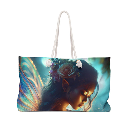 Enchanting Fairy Weekender Bag, Boho Travel Tote, Fairy-Themed Weekend Bag, Perfect for Vacations, Gifts for Nature Lovers