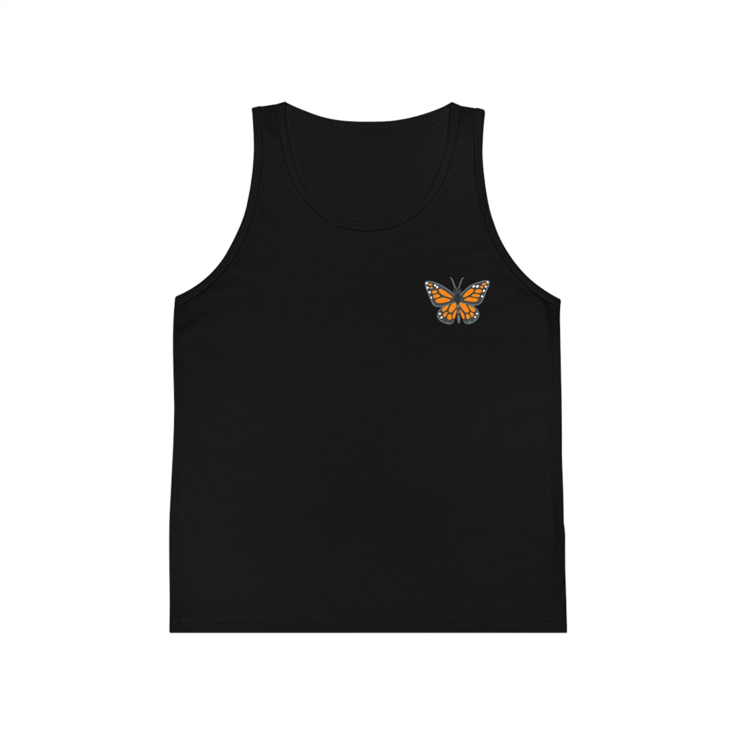 Butterfly Print Kid's Jersey Tank Top, Summer Fun Shirt, Birthday Gift, Butterfly Lover Gift, Outdoor Playwear