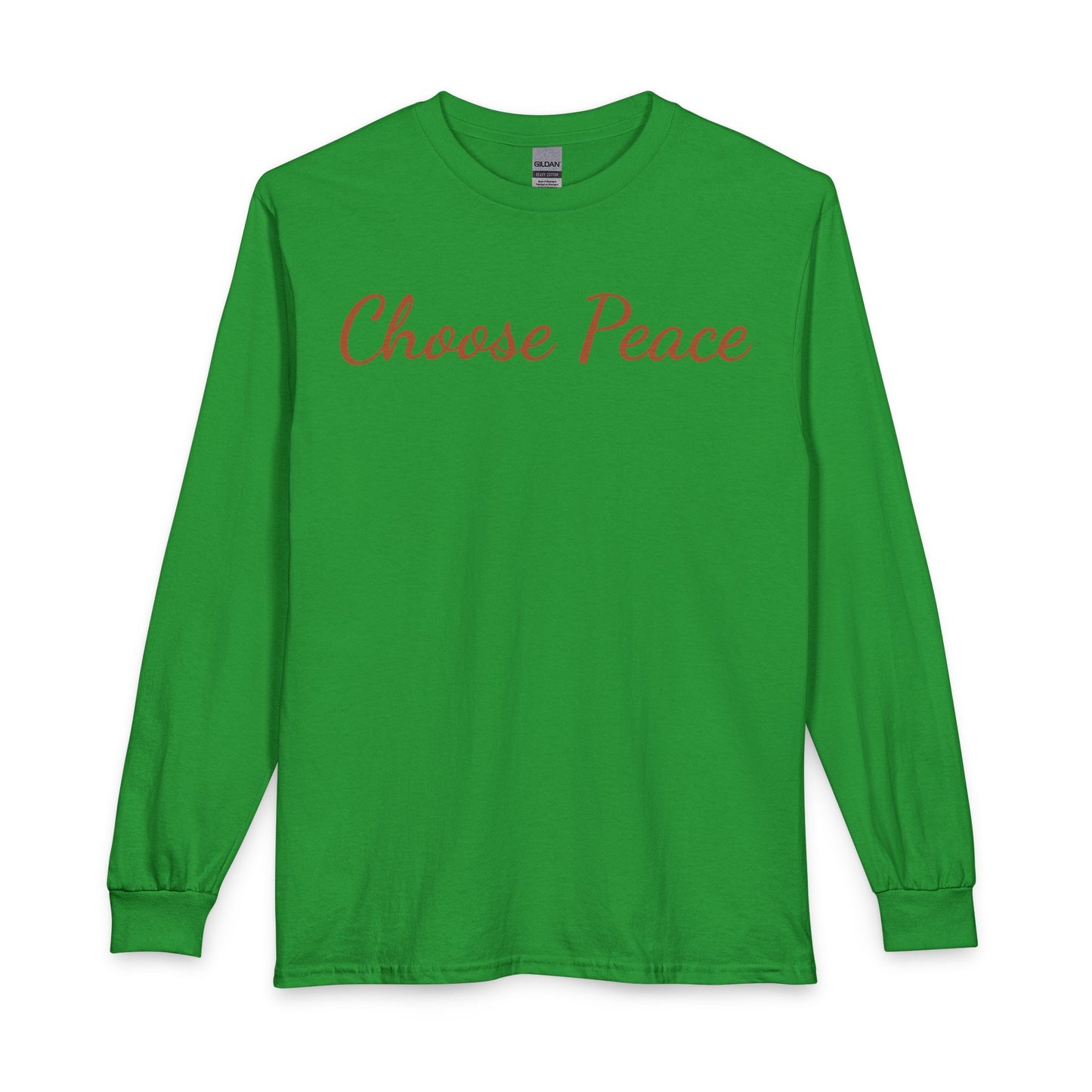 Choose Peace Long Sleeve Tee — Heart Back Graphic