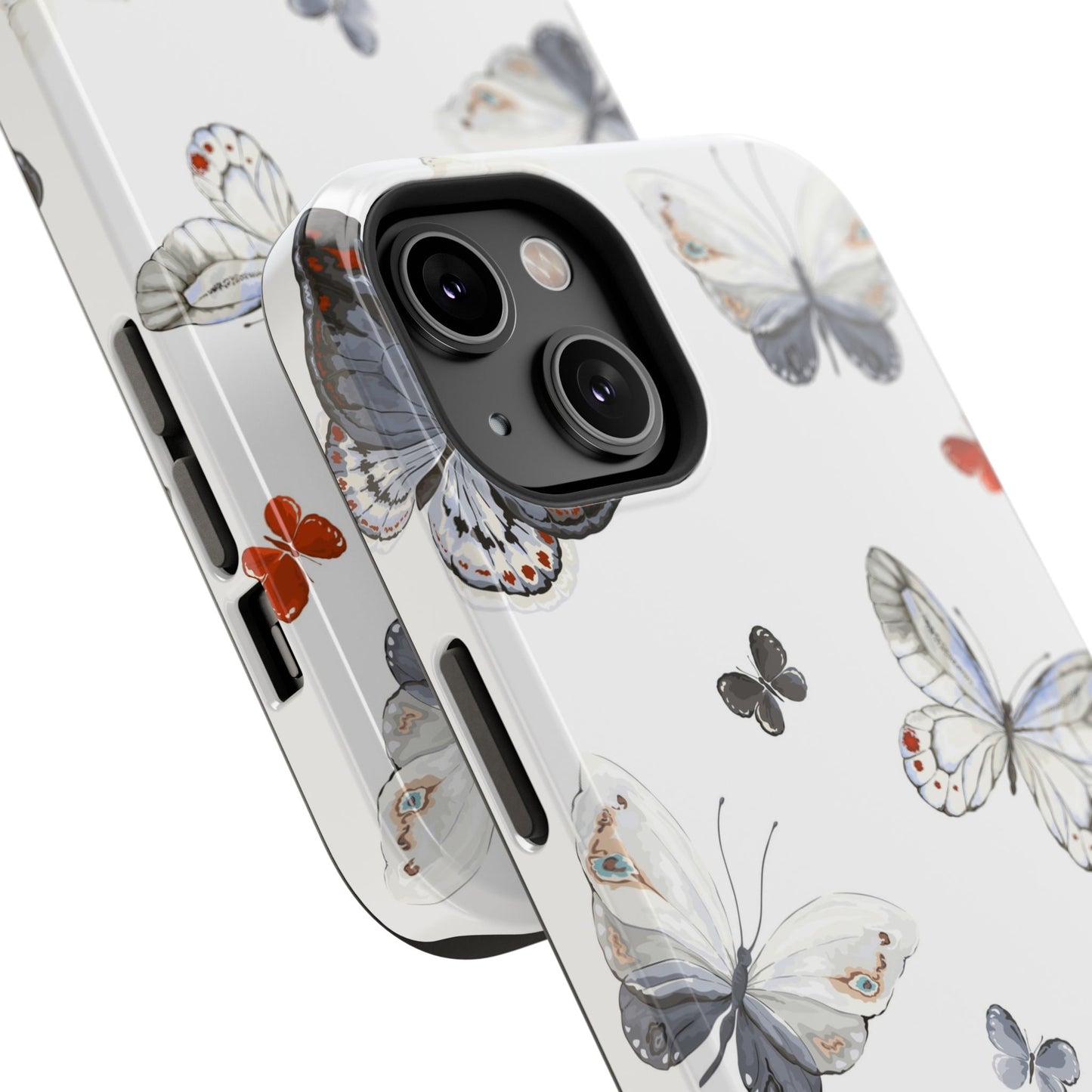 Butterfly Impact-Resistant Phone Case, Elegant Phone Cover, Gifts for Her, Nature Lovers, Eco-friendly Design, Cute Butterfly Case