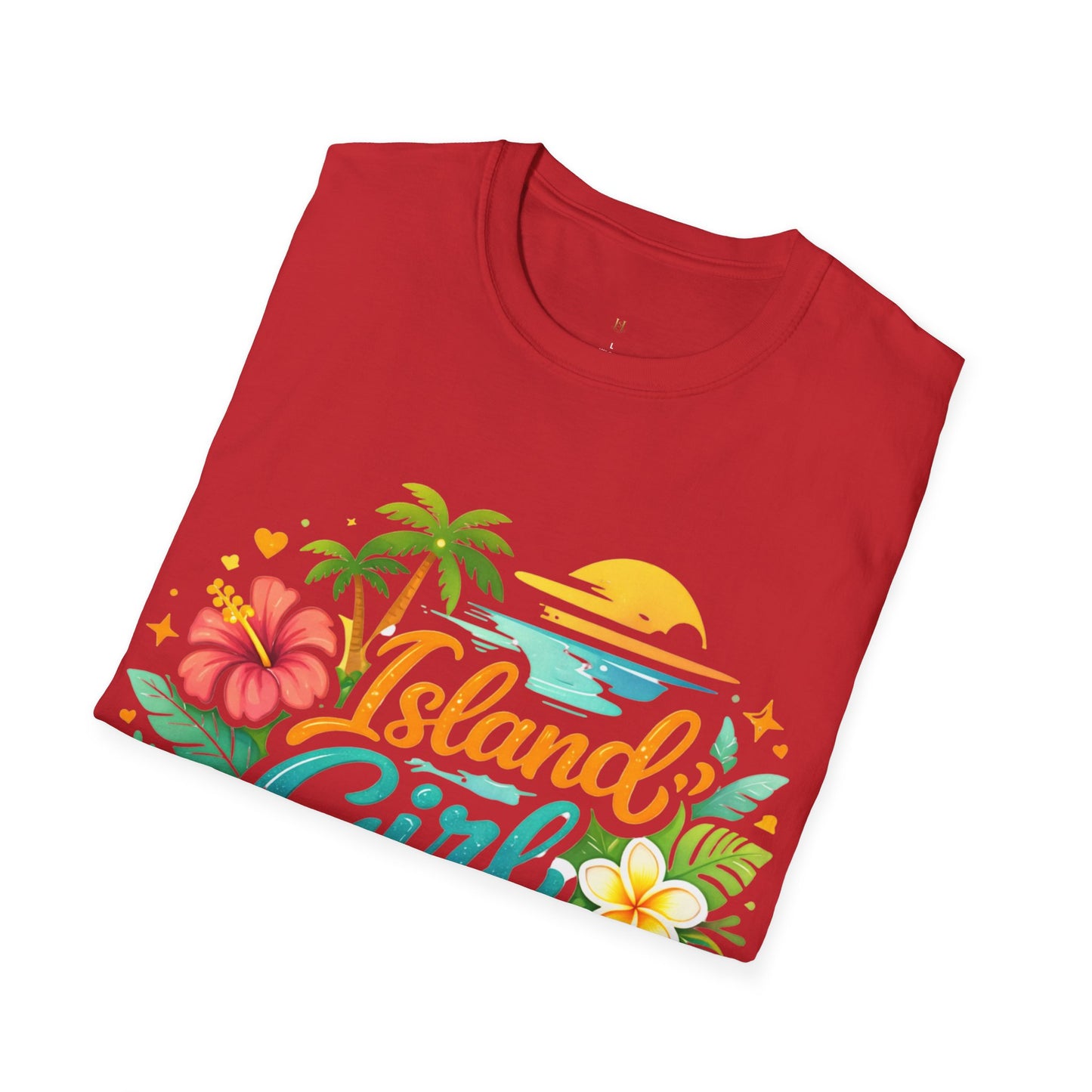 Island Girl Energy T-Shirt – Tropical Floral Sunset Tee