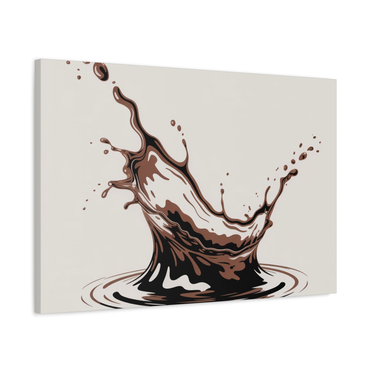 Chocolate Splash Matte Canvas Wall Art – Modern Kitchen Decor