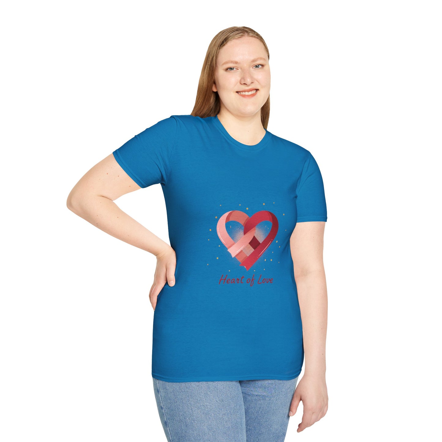 Heart of Love T-Shirt — Pink Ribbon Heart Valentine's Tee