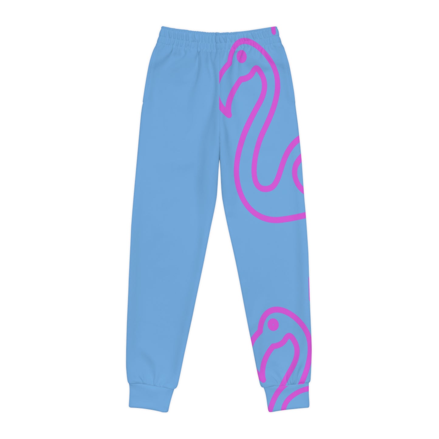 Vibrant Flamingo Youth Joggers, Cool Pajama Pants, Fun Sportswear, Unique Gifts for Kids, Summer Wardrobe Essential, Colorful Lounge Pants