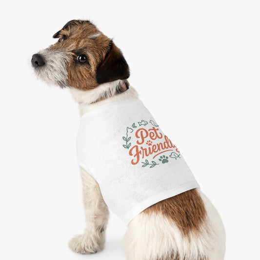 Pet Tank Top - "Pet Friendly" Graphic Dog & Cat Shirt