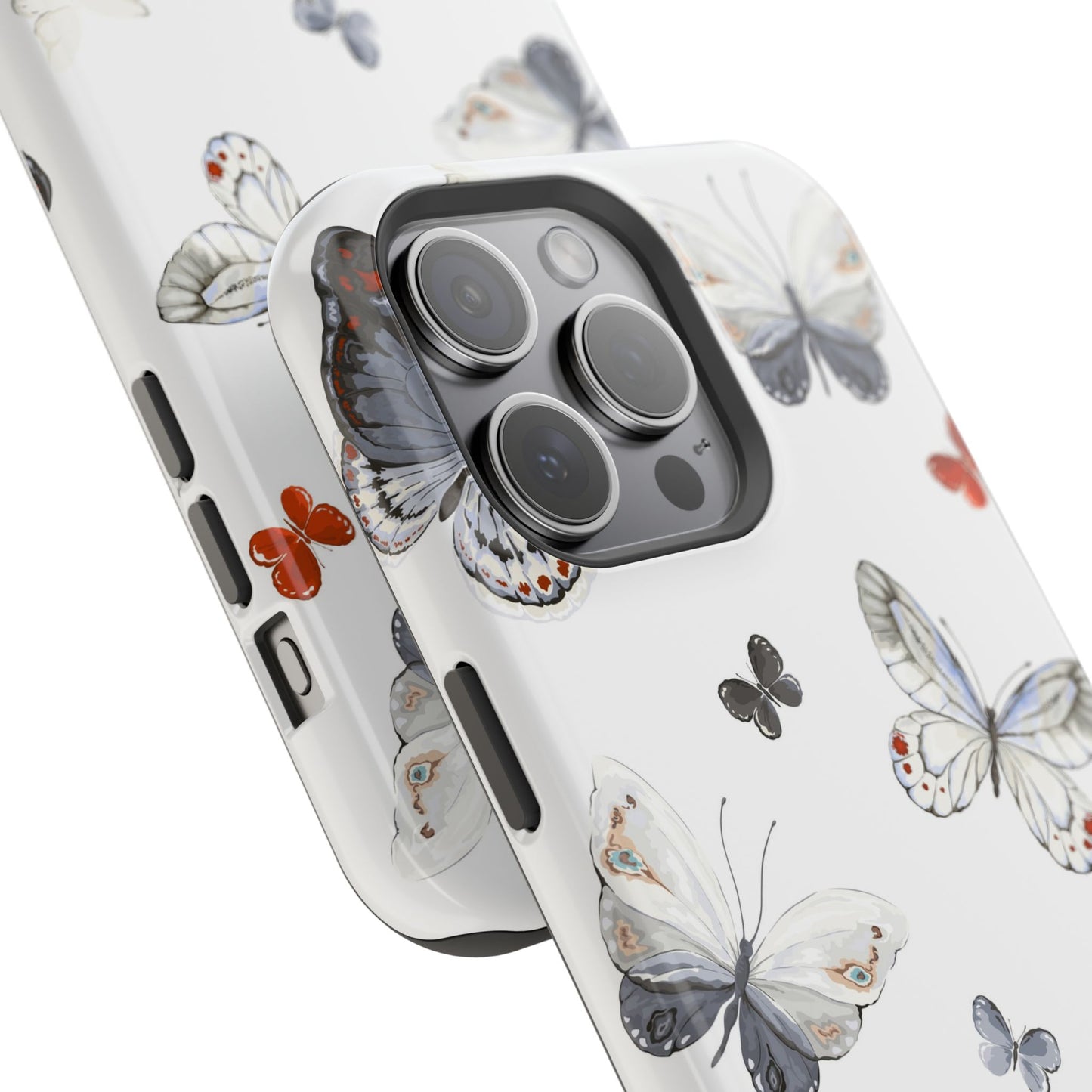 Butterfly Impact-Resistant Phone Case, Elegant Phone Cover, Gifts for Her, Nature Lovers, Eco-friendly Design, Cute Butterfly Case