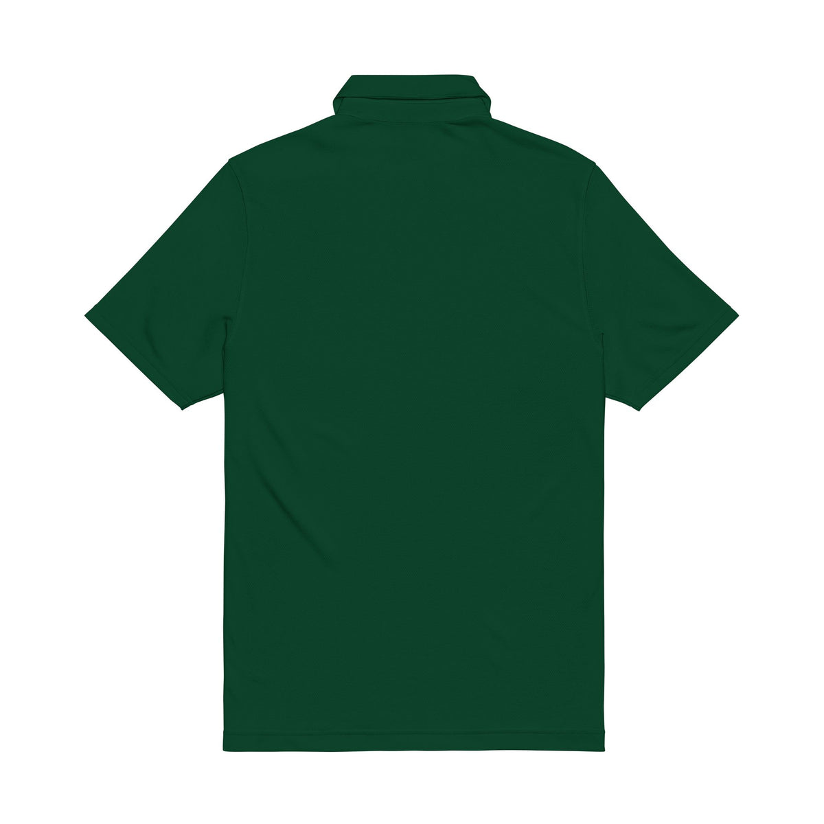 Embroidered Crest Polo Shirt – White Performance Golf Polo