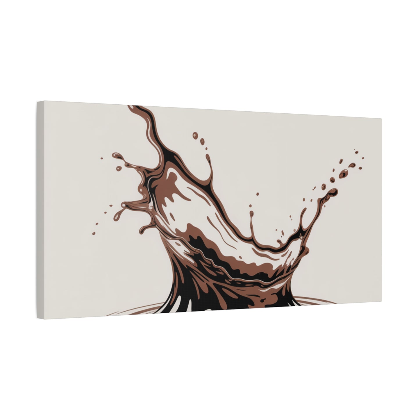 Chocolate Splash Matte Canvas Wall Art – Modern Kitchen Decor