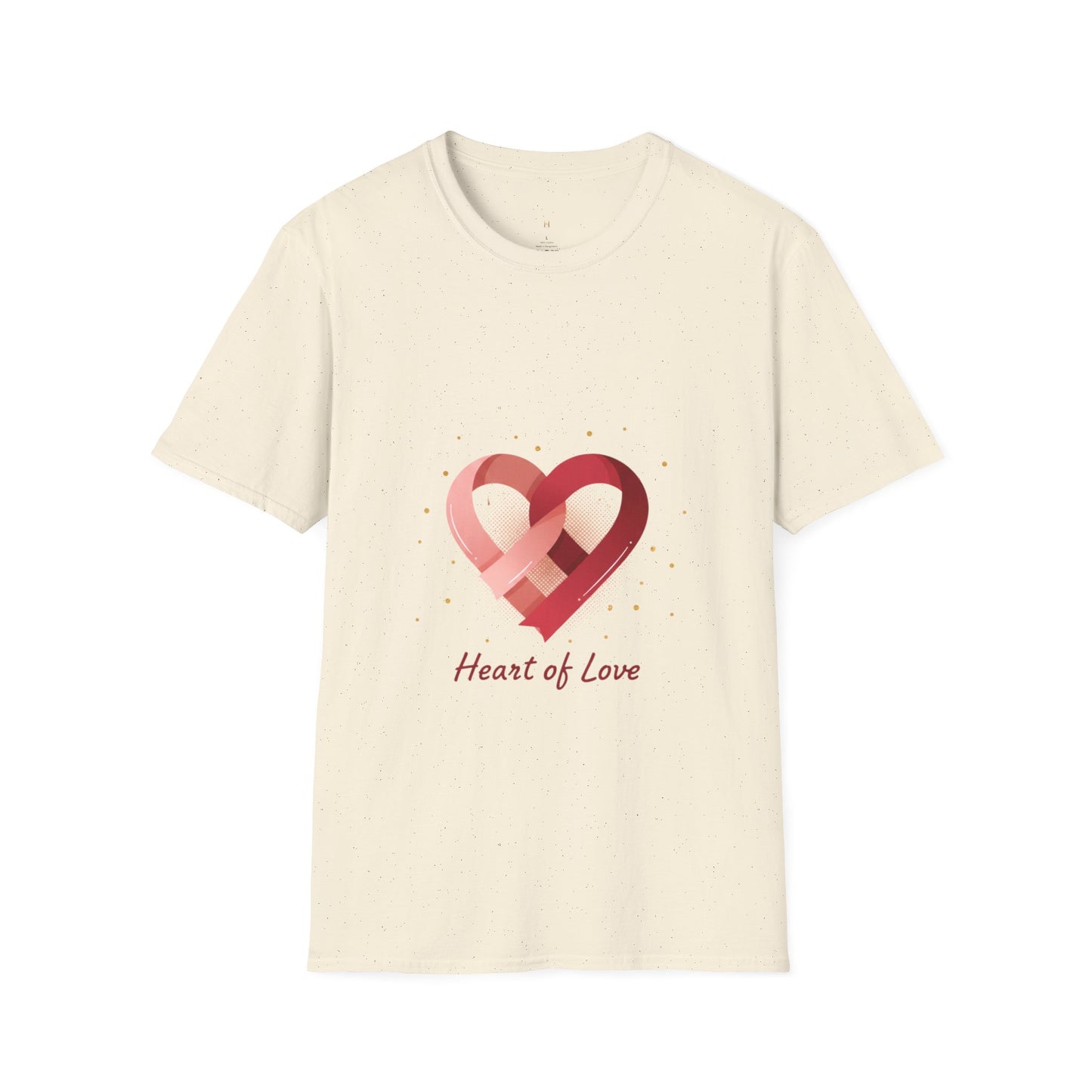 Heart of Love T-Shirt — Pink Ribbon Heart Valentine's Tee