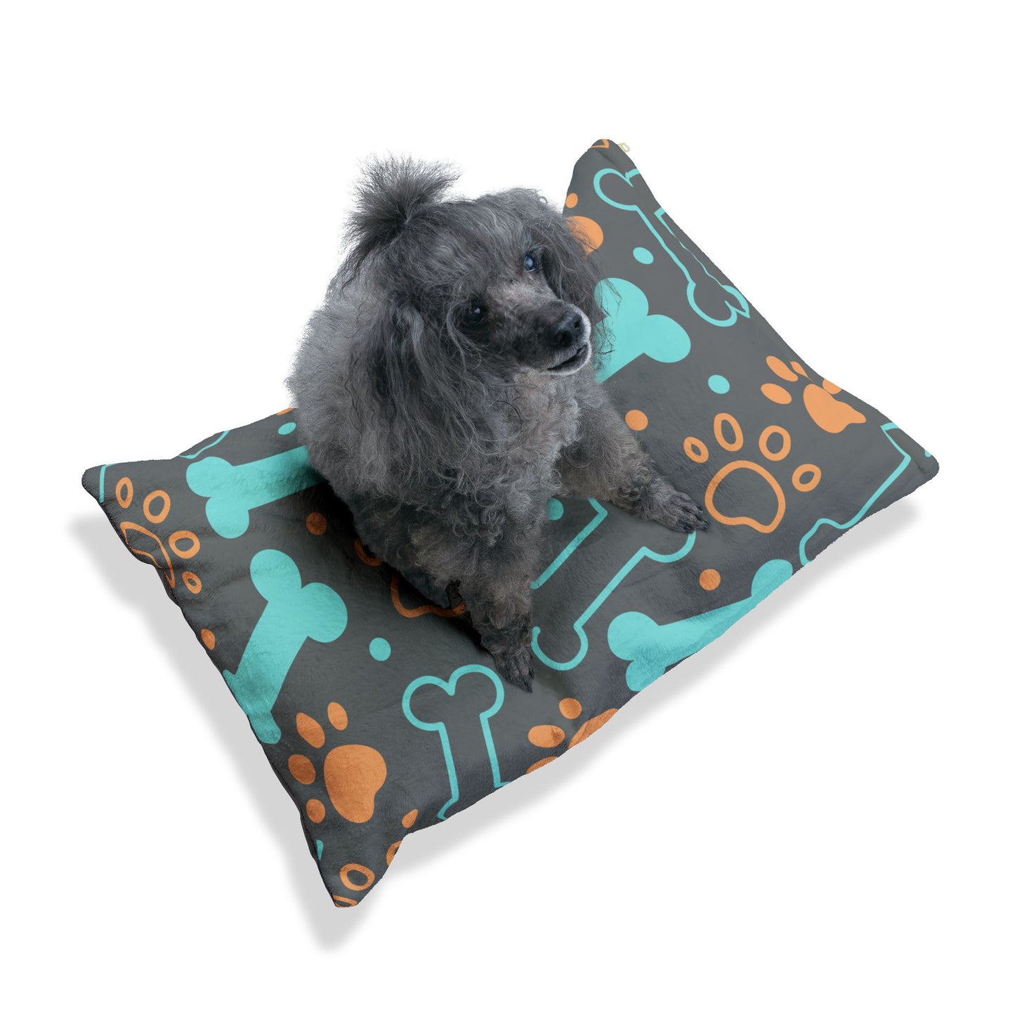 Pet Bed — Cozy Paw & Bone Plush Dog Cushion