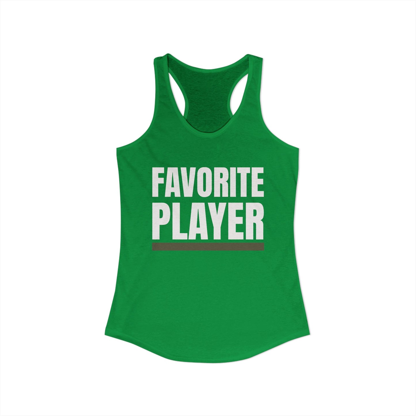 Favorite Player Women's Racerback Tank, Sports Apparel, Workout Top, Gift for Athletes, Summer Fashion, Team Spirit Gear
