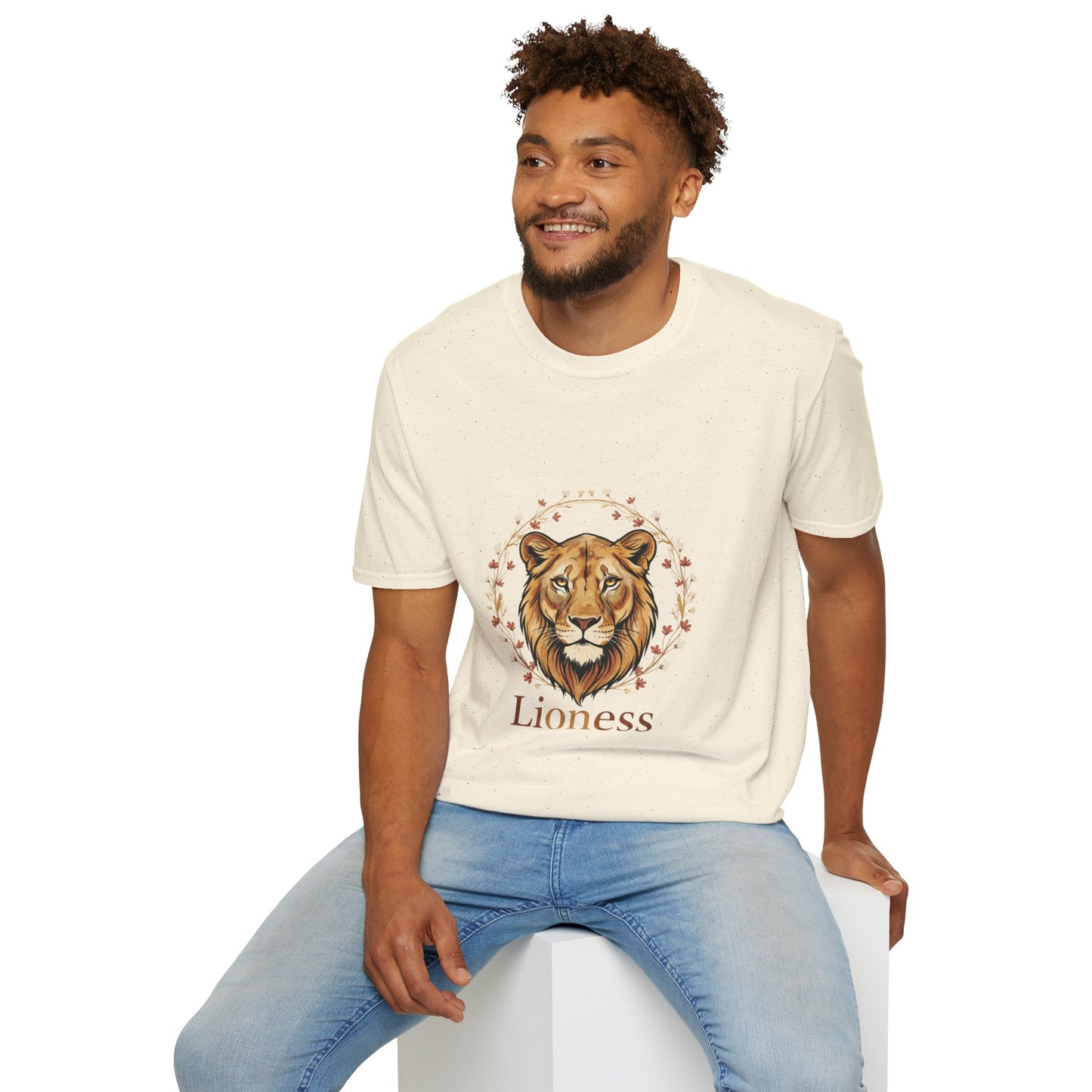 Lioness Floral Tee — Women's Lion Head T-Shirt