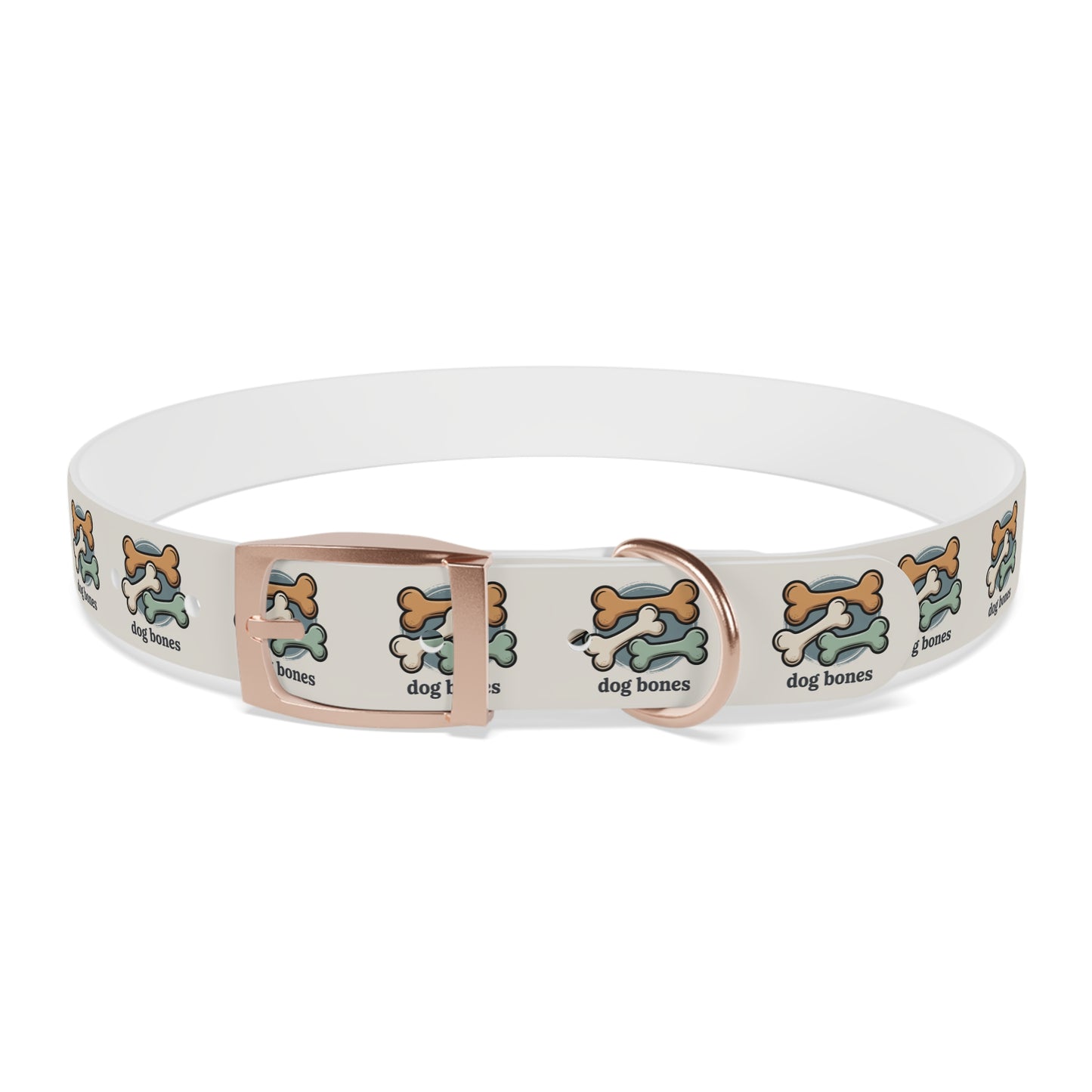 Dog Bones Print Dog Collar — Cute Cartoon Bone Pattern Collar for Small & Large Dogs