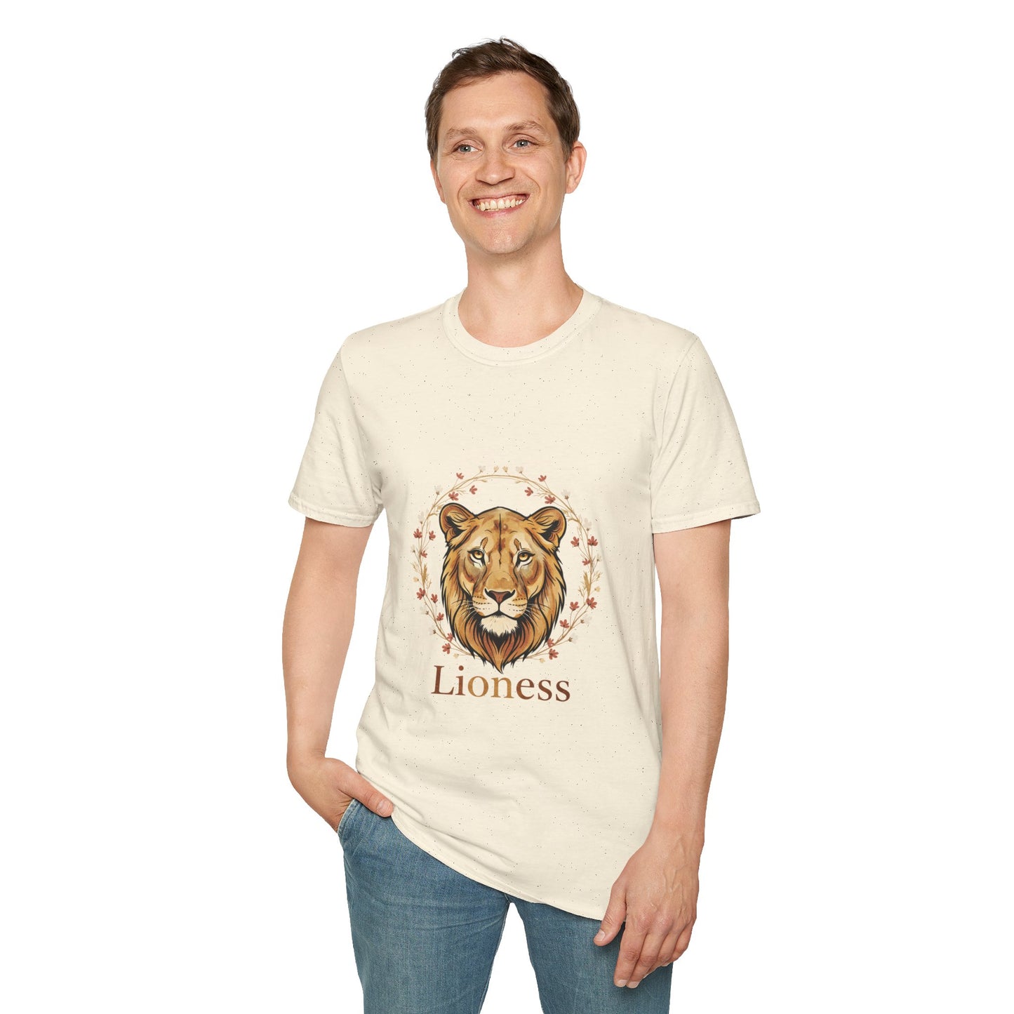 Lioness Floral Tee — Women's Lion Head T-Shirt