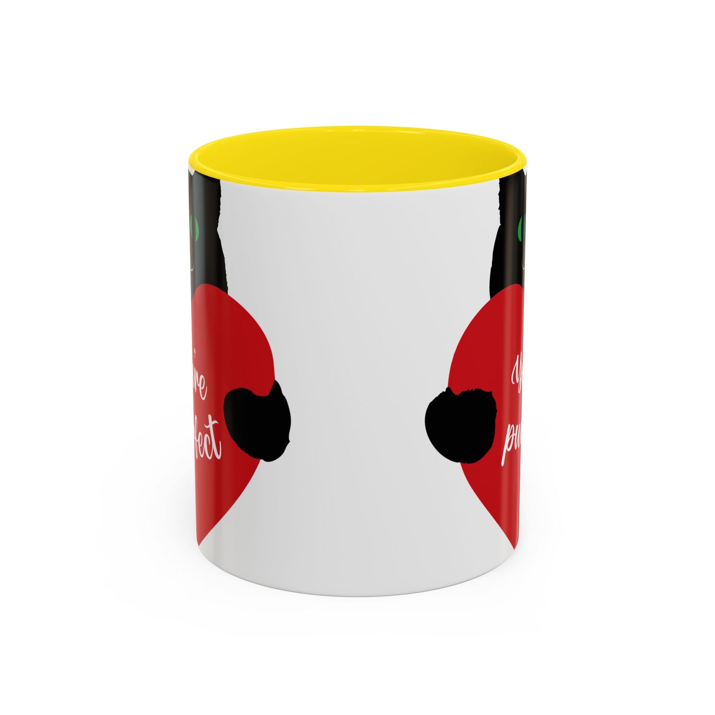 Purrfect Cat Heart Accent Coffee Mug – "You're Purrfect" 11/15oz