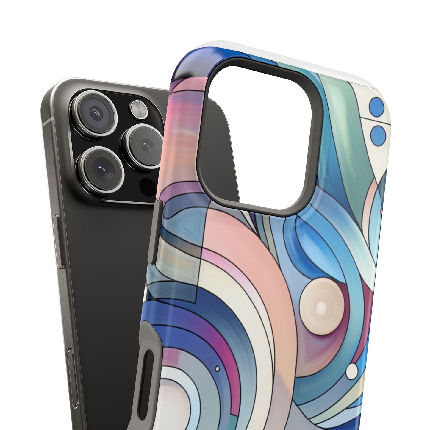 Artistic Magnetic Phone Case | Abstract Colorful Design, Unique Gift for Artists, Stylish Protection, Holiday Essentials, Phone Accessory
