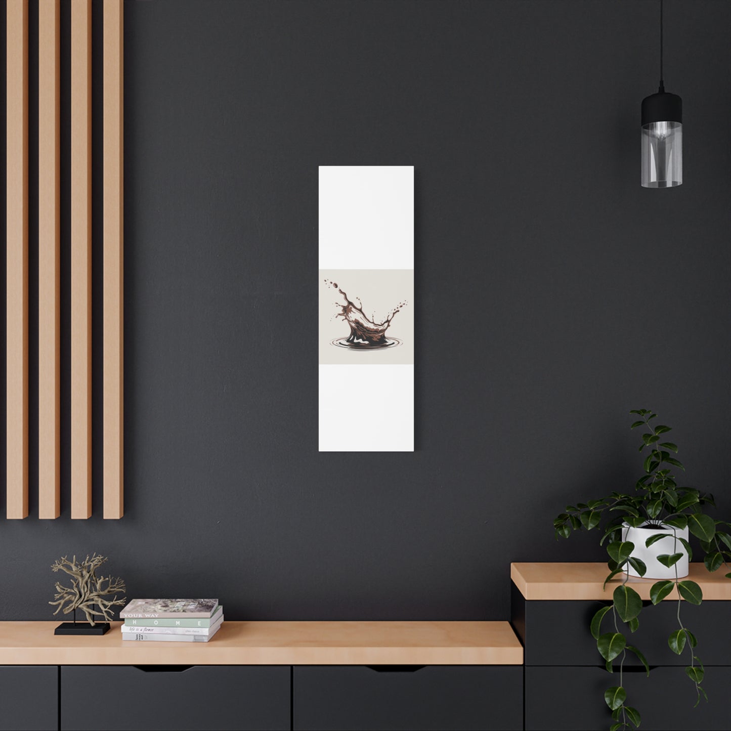 Chocolate Splash Matte Canvas Wall Art – Modern Kitchen Decor