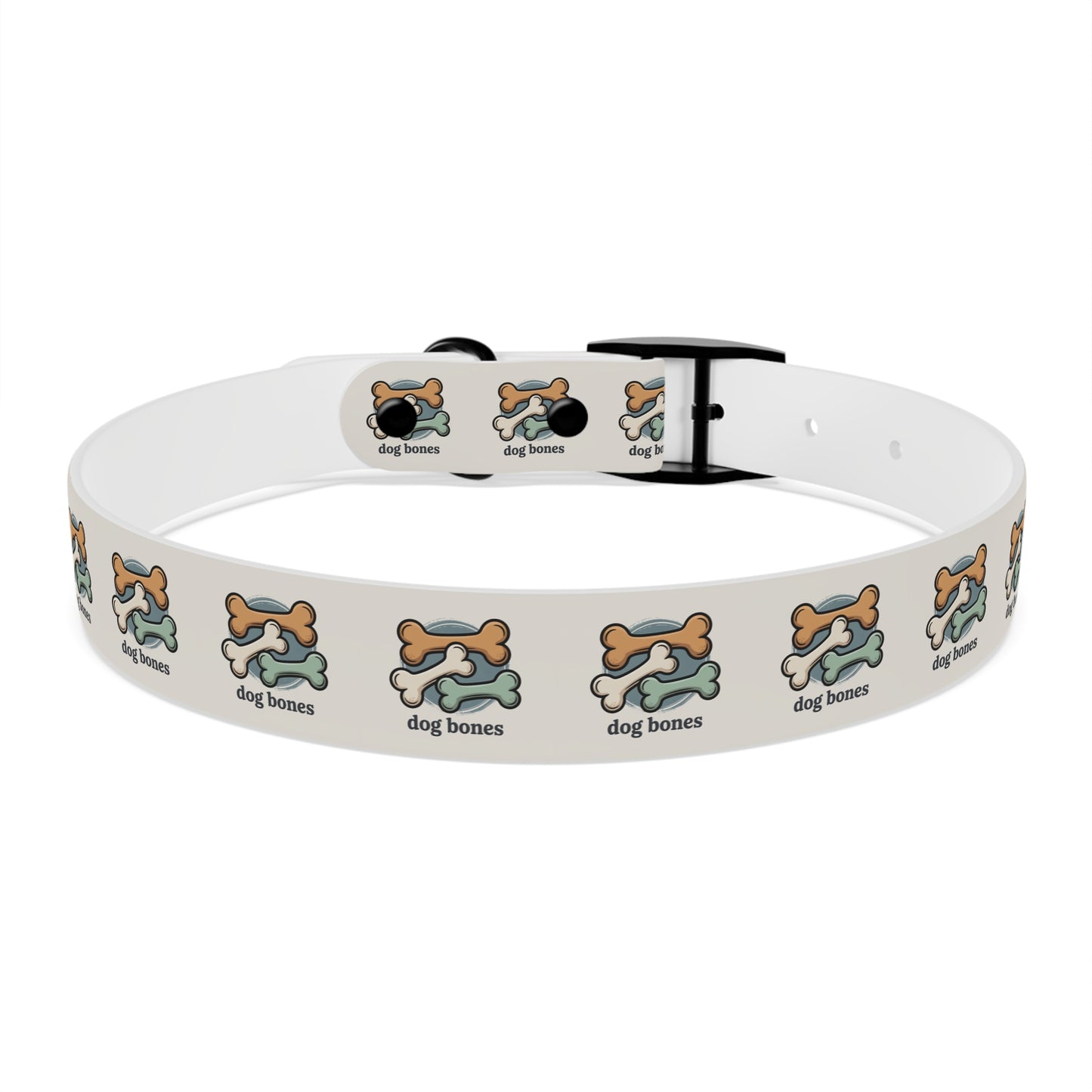 Dog Bones Print Dog Collar — Cute Cartoon Bone Pattern Collar for Small & Large Dogs