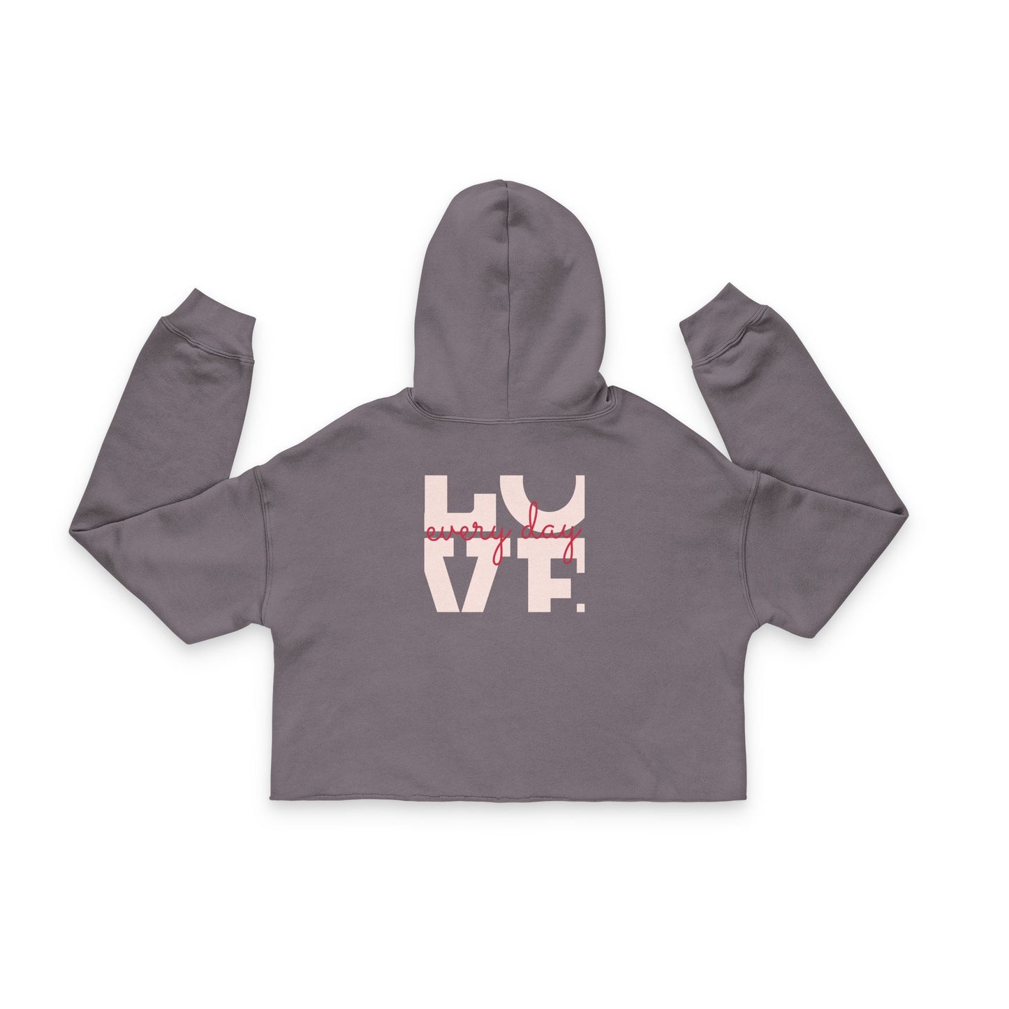 Cropped Hoodie: Love & Empowerment Design