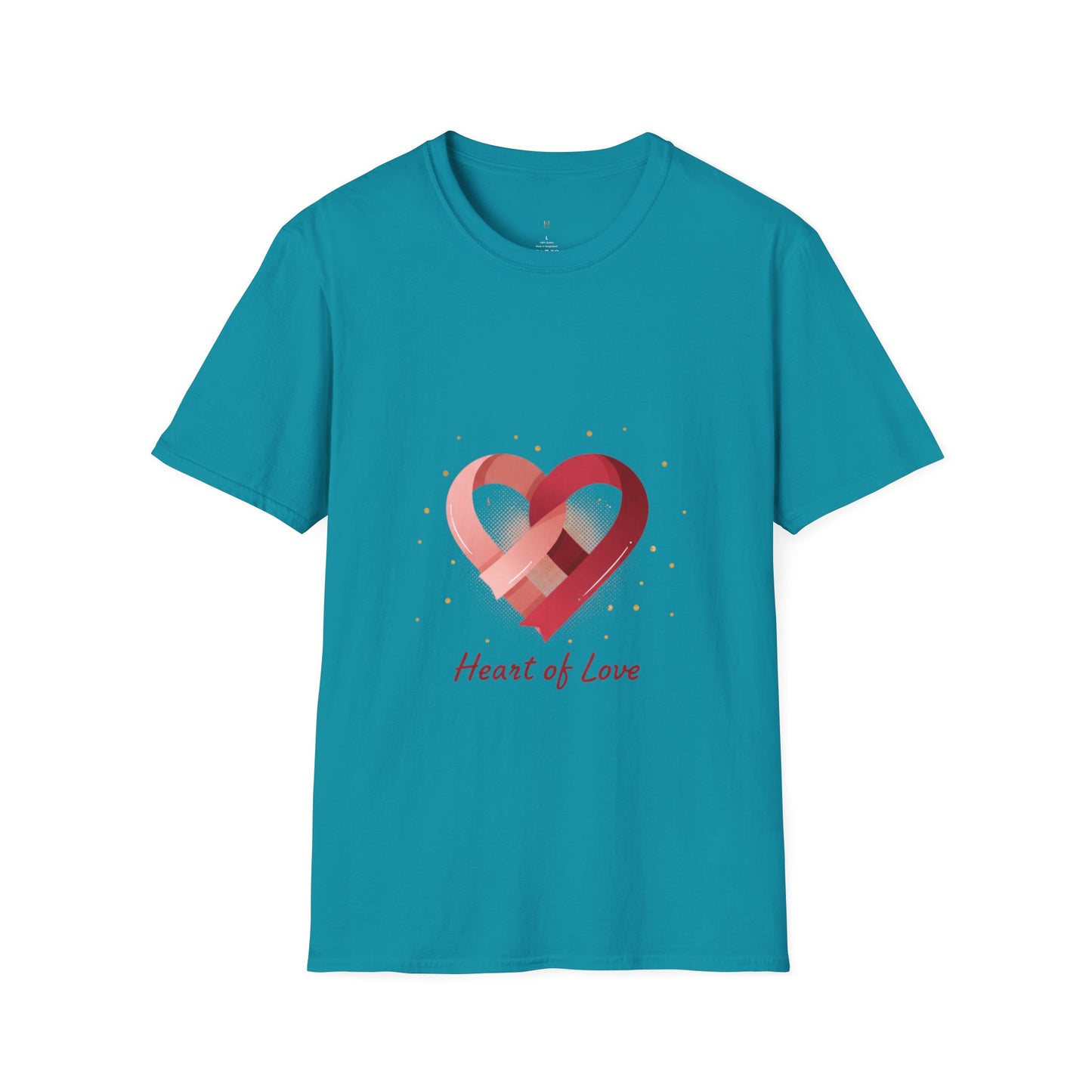 Heart of Love T-Shirt — Pink Ribbon Heart Valentine's Tee