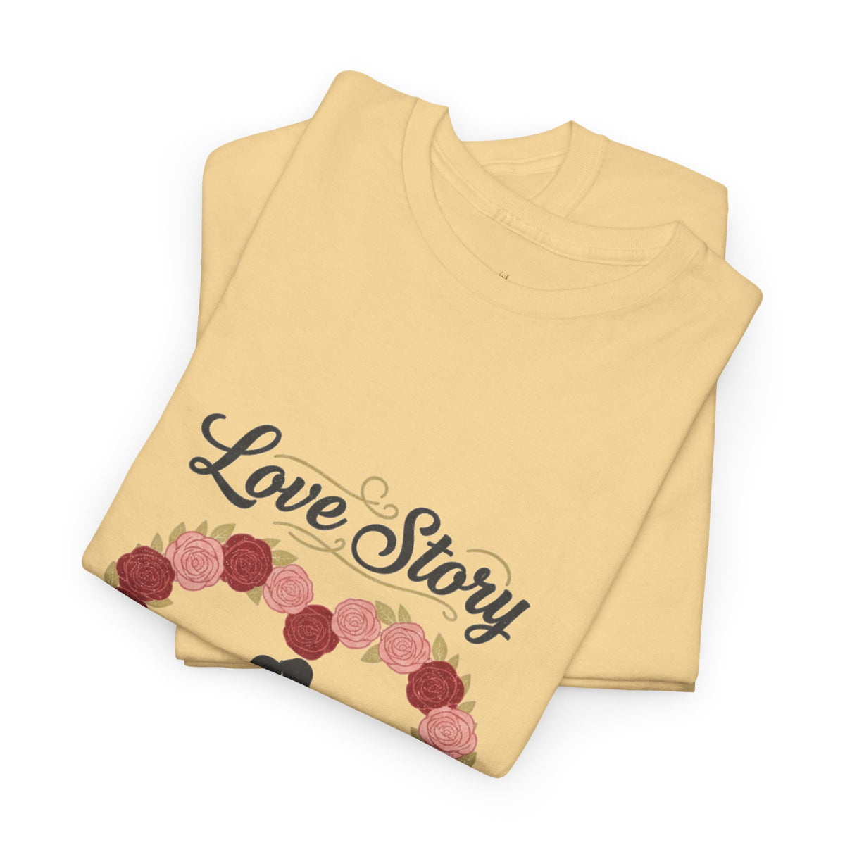 Love Story T-Shirt — 'Love Story' Floral Heart Romance Tee