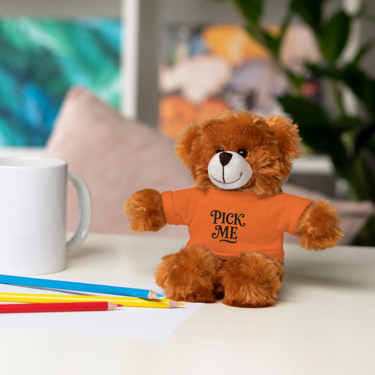 Pick Me Plush Bear with Tee — Cute Stuffed Animal Gift