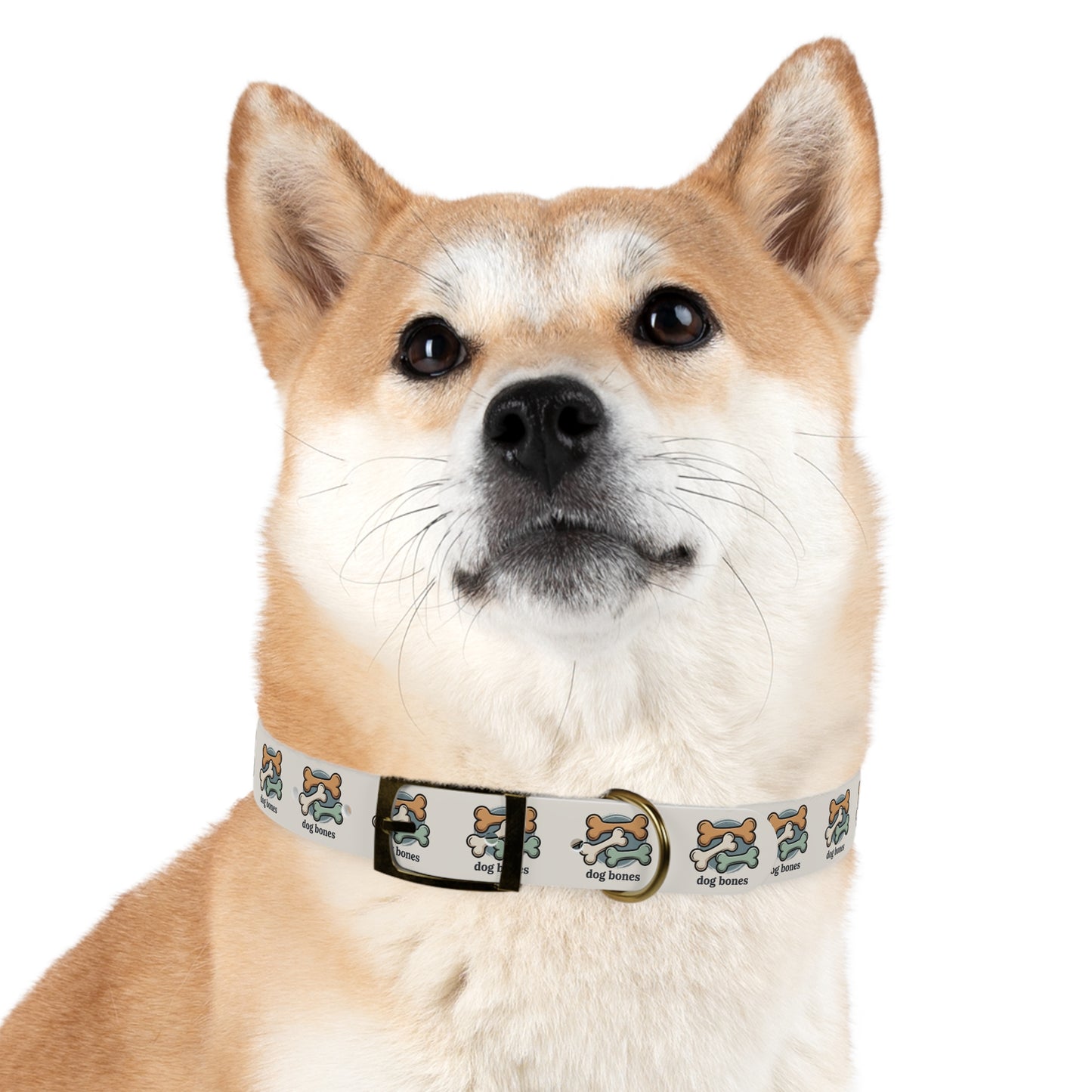 Dog Bones Print Dog Collar — Cute Cartoon Bone Pattern Collar for Small & Large Dogs