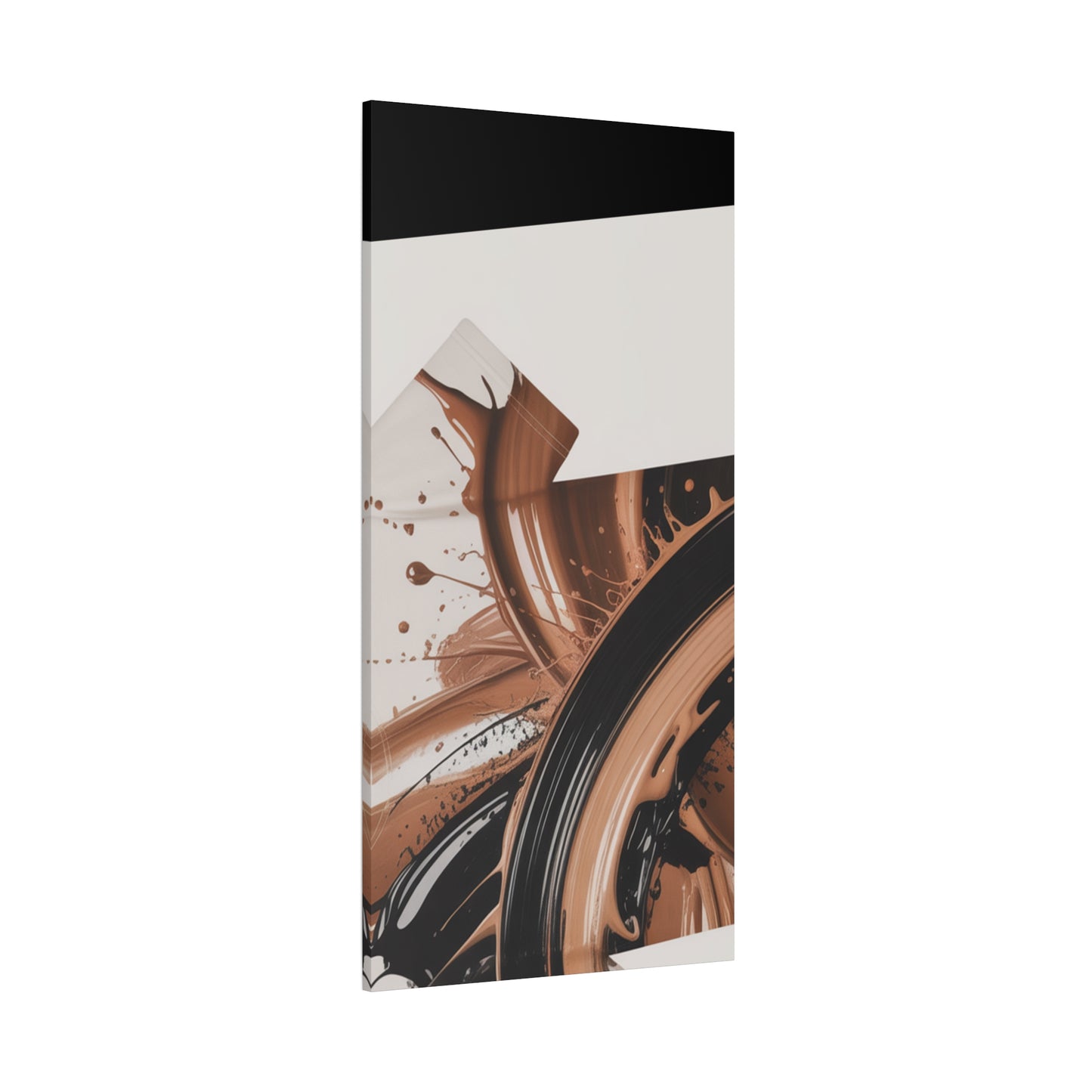 Abstract Brown Swirl Matte Canvas Wall Art (Stretched 1.25")