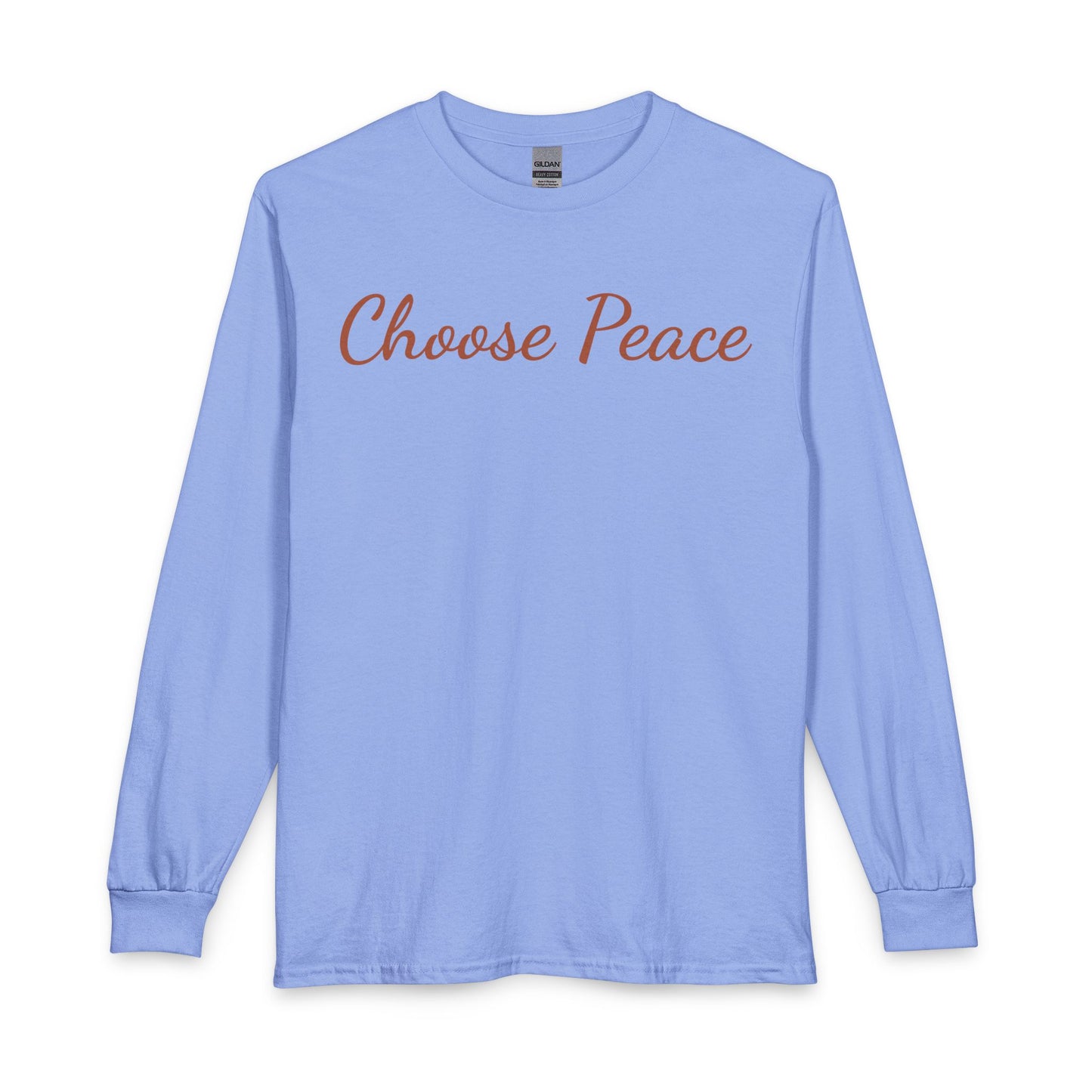 Choose Peace Long Sleeve Tee — Heart Back Graphic