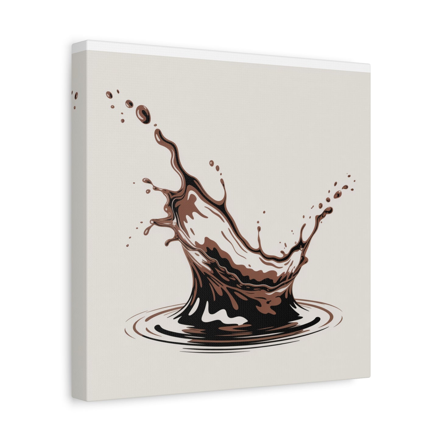 Chocolate Splash Matte Canvas Wall Art – Modern Kitchen Decor
