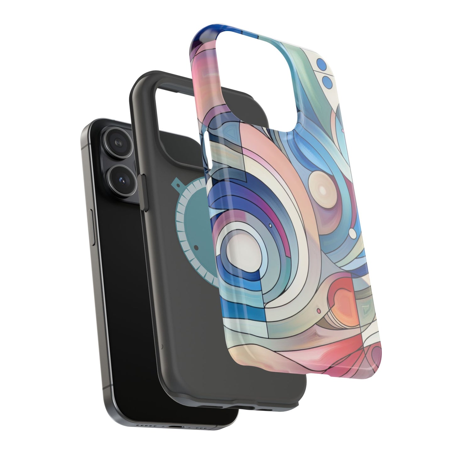 Artistic Magnetic Phone Case | Abstract Colorful Design, Unique Gift for Artists, Stylish Protection, Holiday Essentials, Phone Accessory