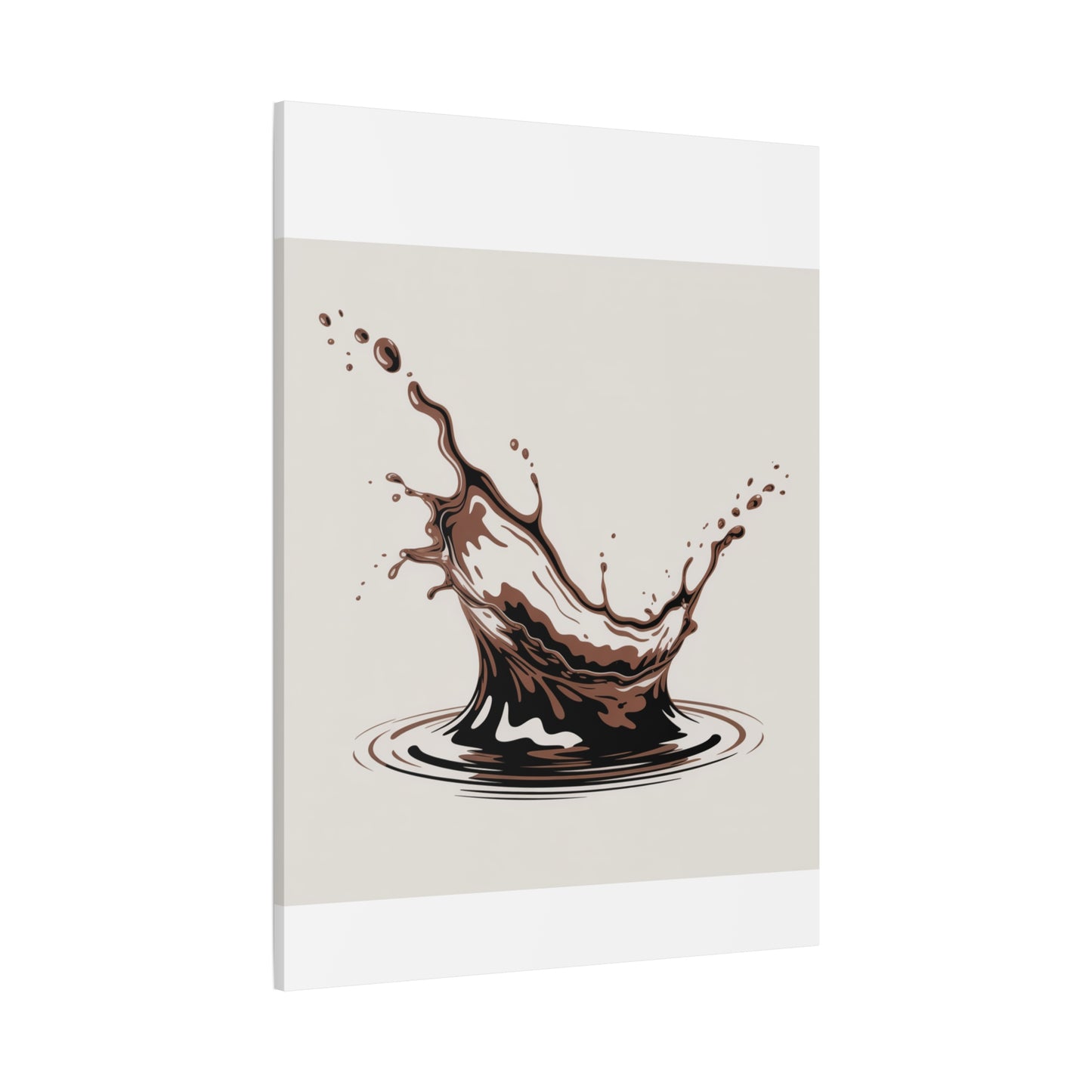 Chocolate Splash Matte Canvas Wall Art – Modern Kitchen Decor