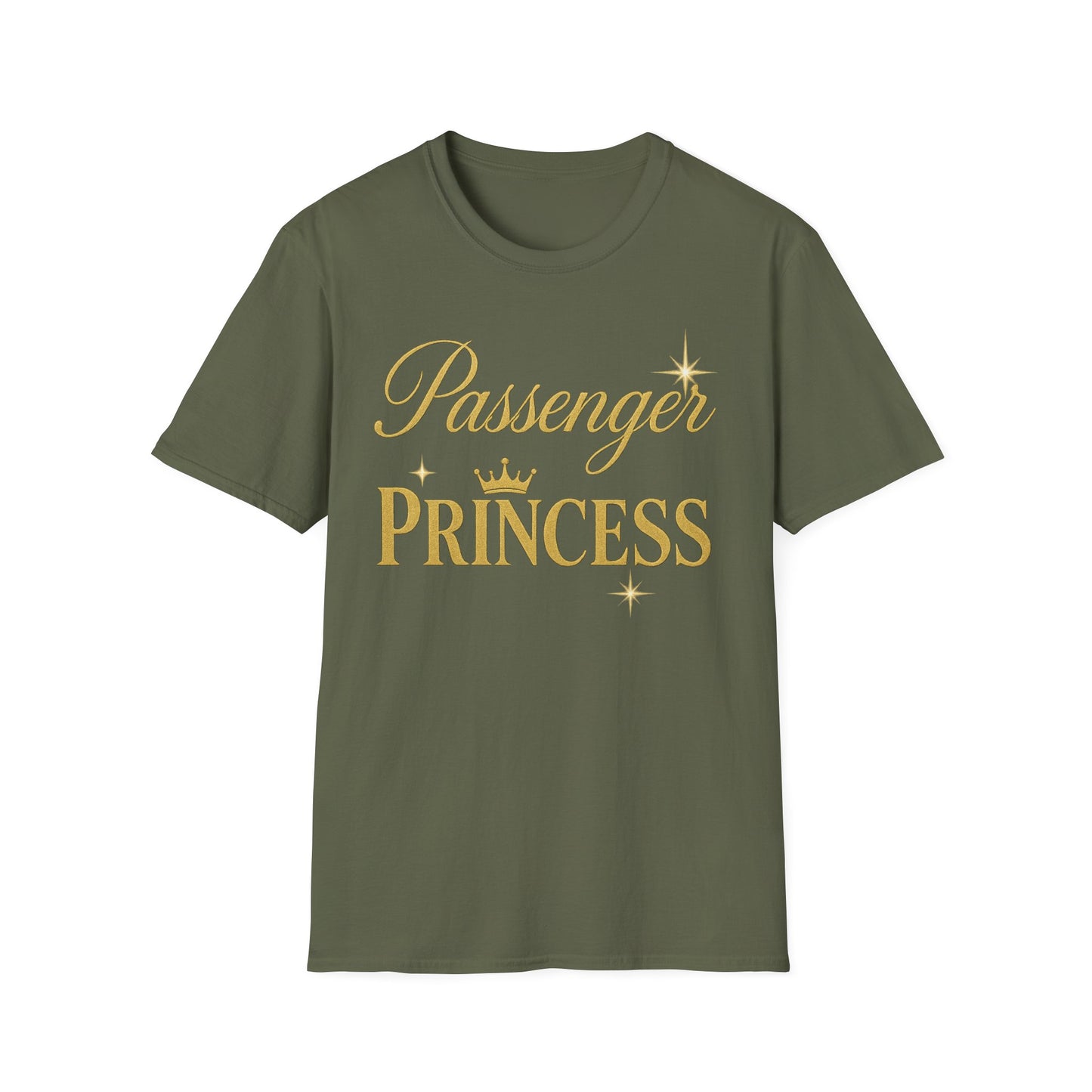 Passenger Princess Unisex T-Shirt - Softstyle, Trendy Tee for Road Trips, Gifts for Girls, Adventure Apparel, Birthday Celebration, [...]