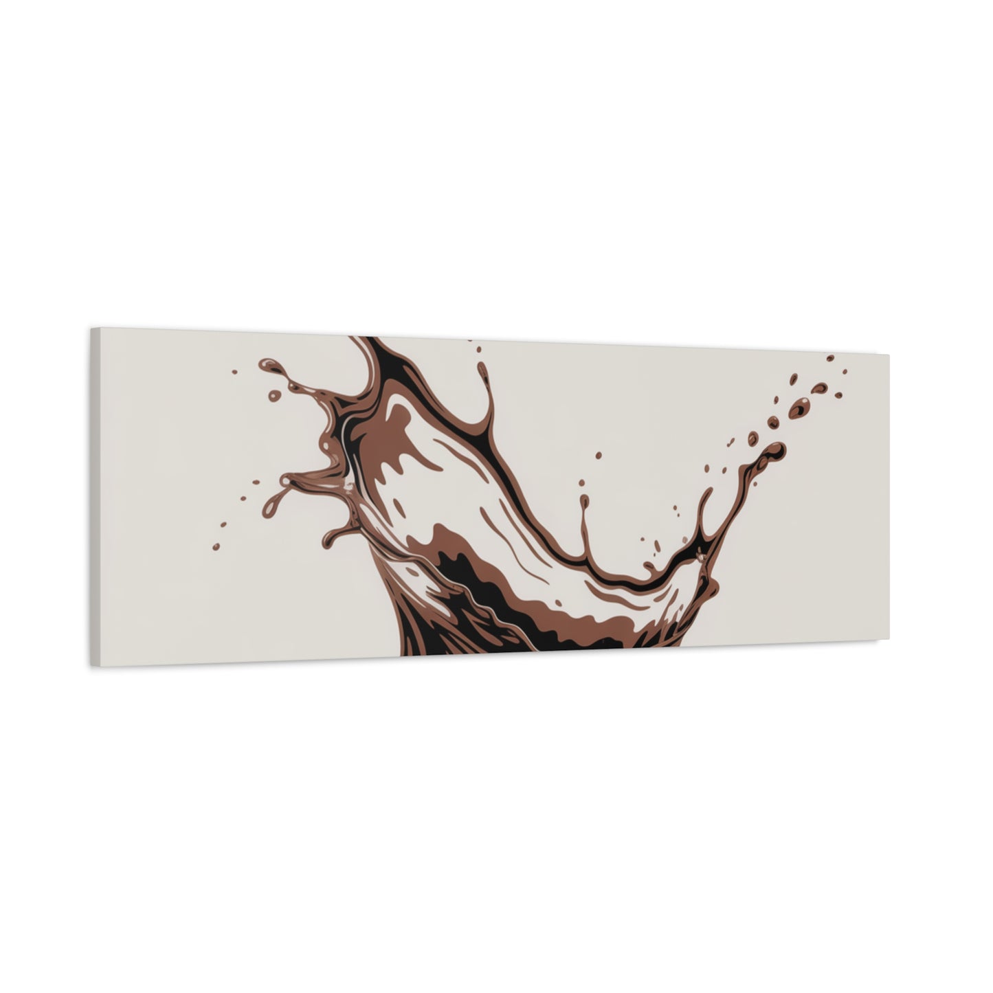 Chocolate Splash Matte Canvas Wall Art – Modern Kitchen Decor