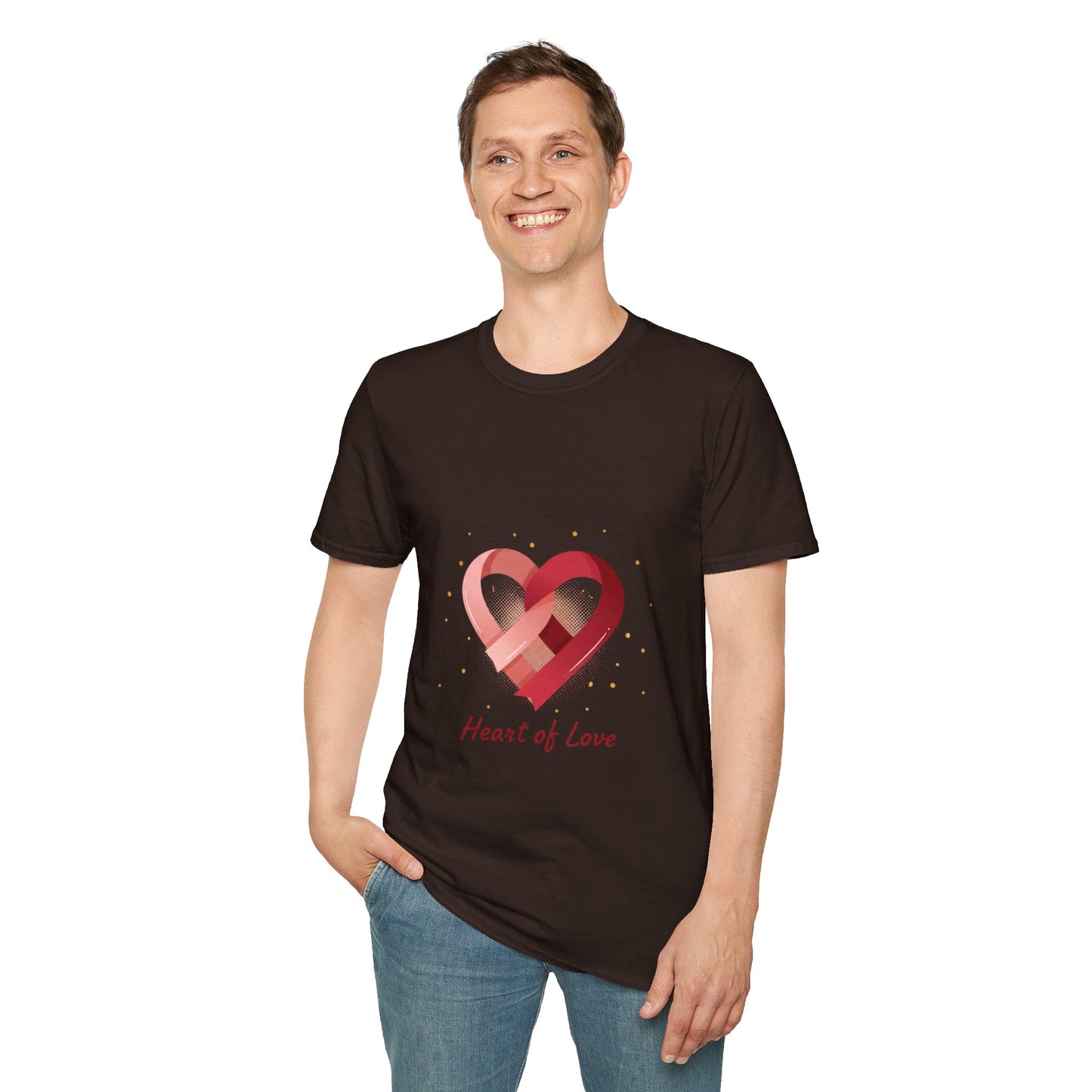 Heart of Love T-Shirt — Pink Ribbon Heart Valentine's Tee