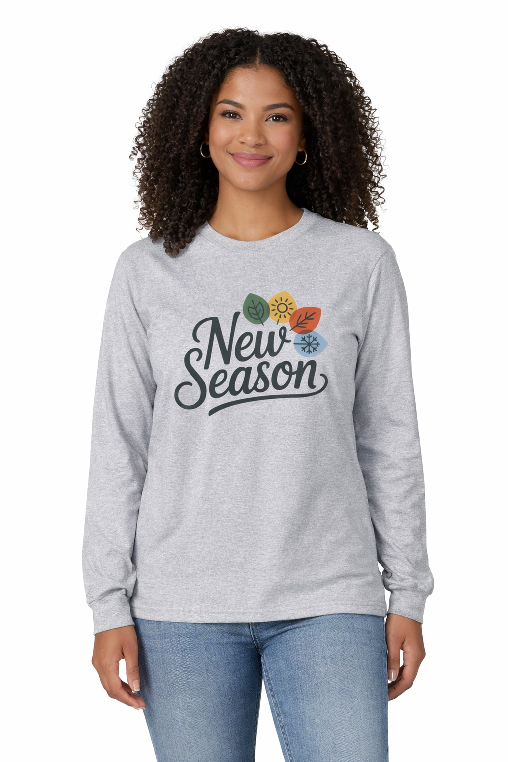 New Season Long Sleeve Tee — “A Season to Begin With” Floral Fall Shirt