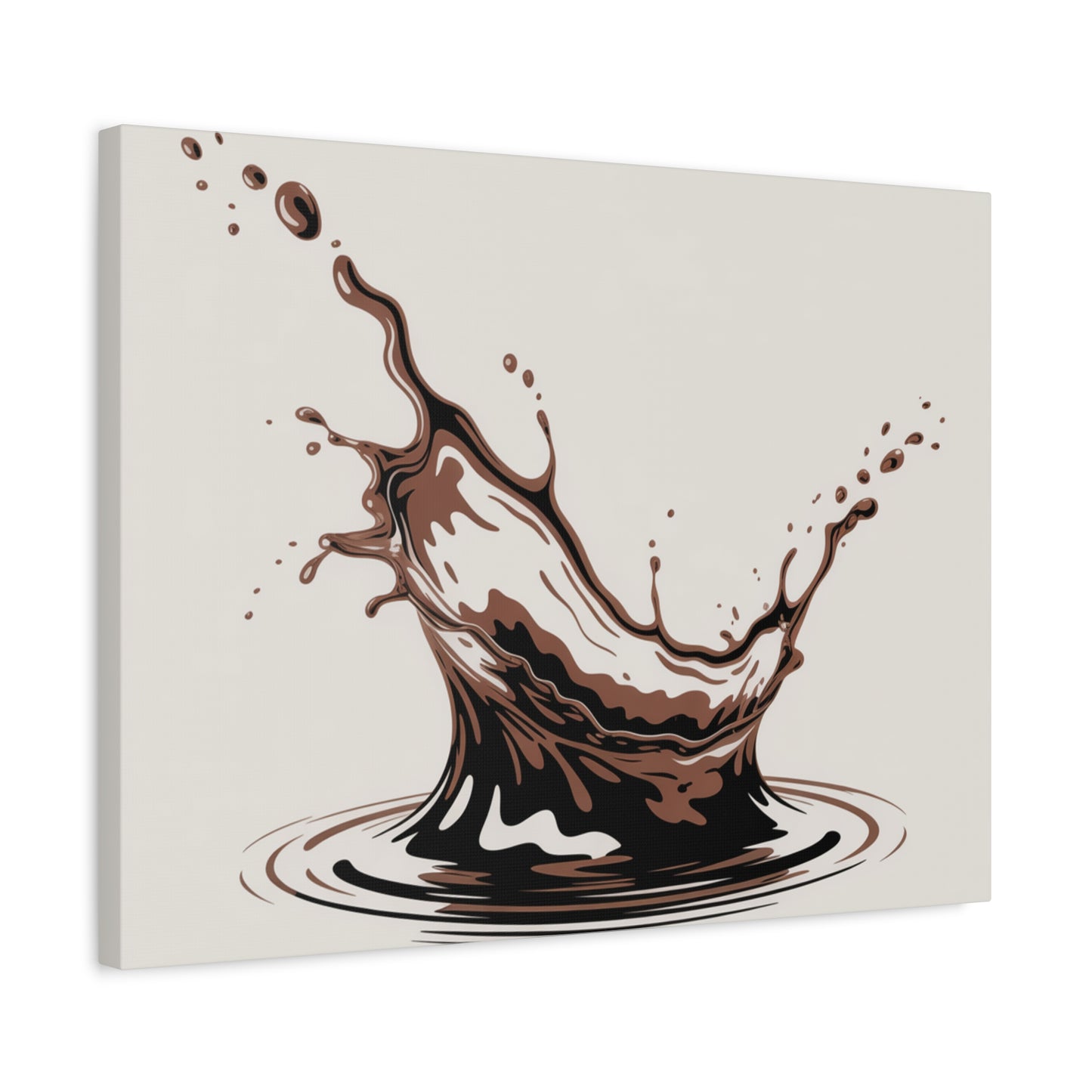 Chocolate Splash Matte Canvas Wall Art – Modern Kitchen Decor